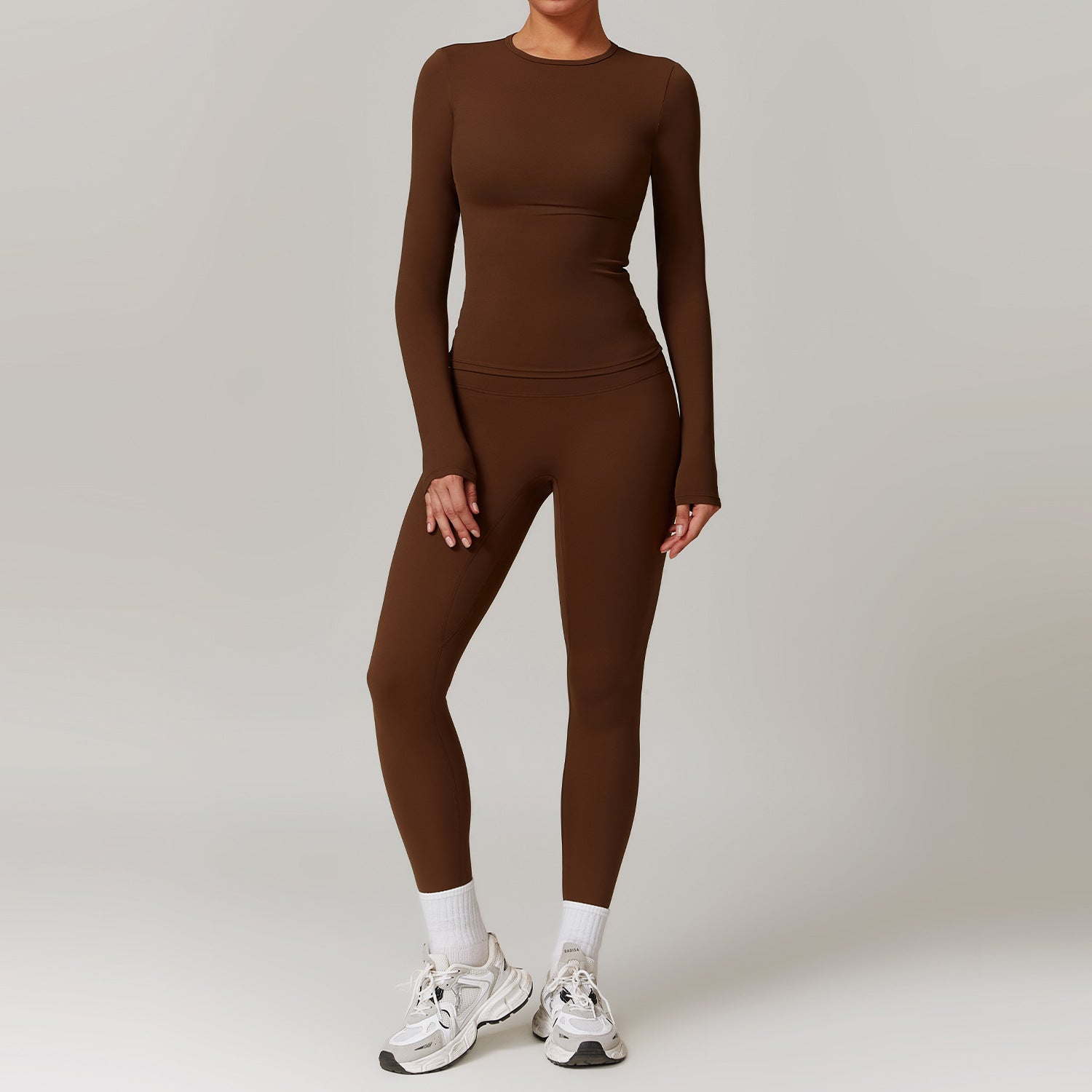 Women's casual long sleeve tops with leggings set