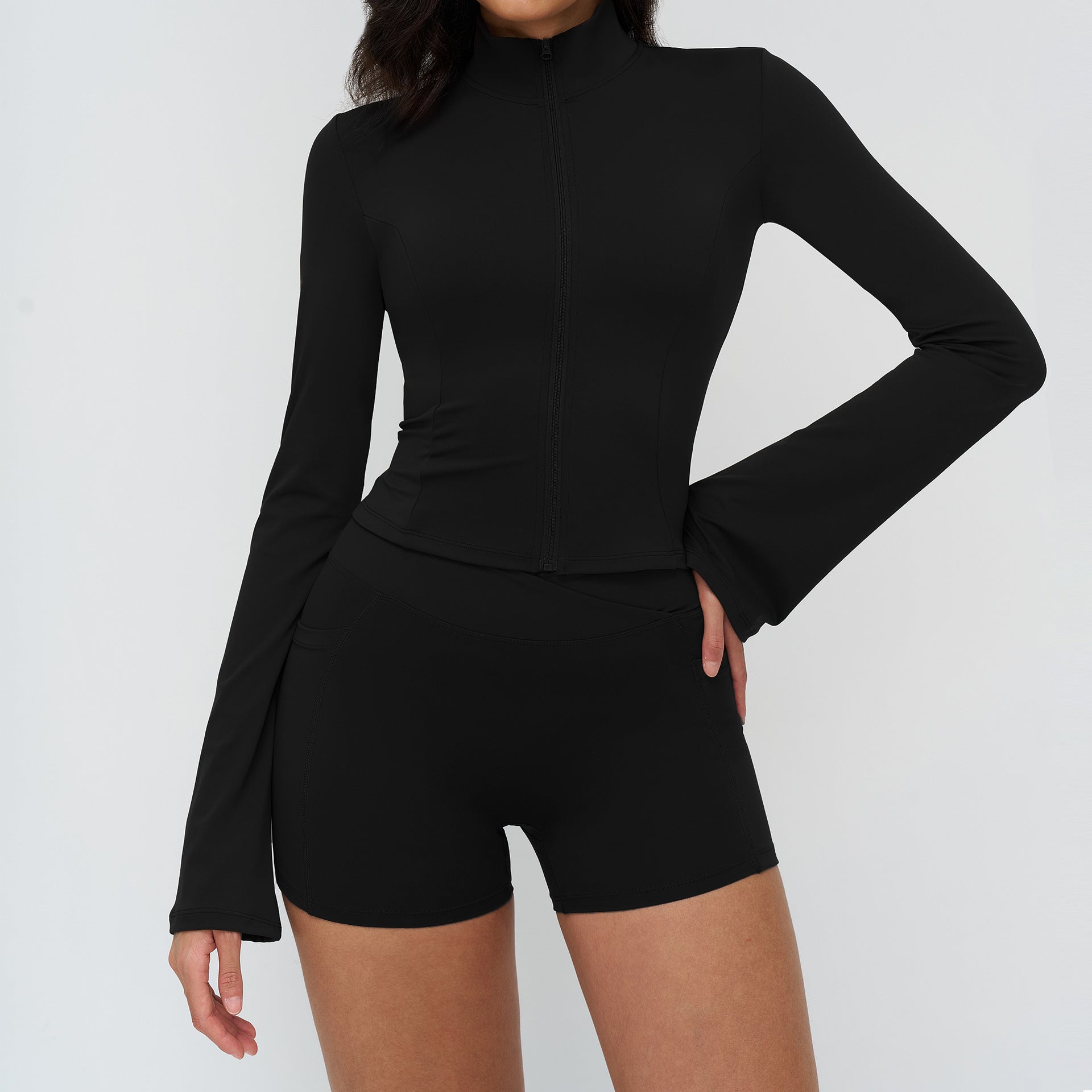 Women's quick-drying jackets with shorts set