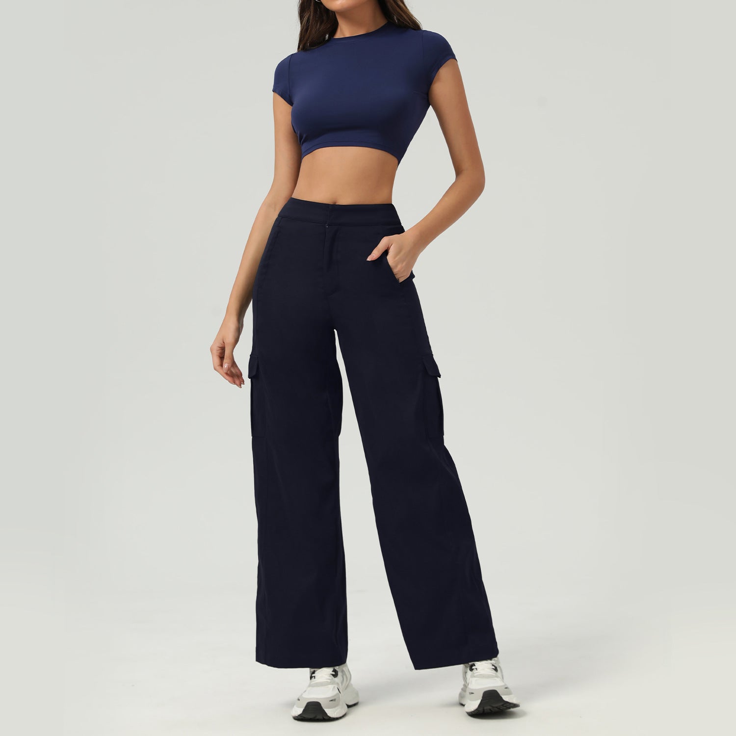 Women's new style Slim Fit Short Sleeve T-Shirt Set