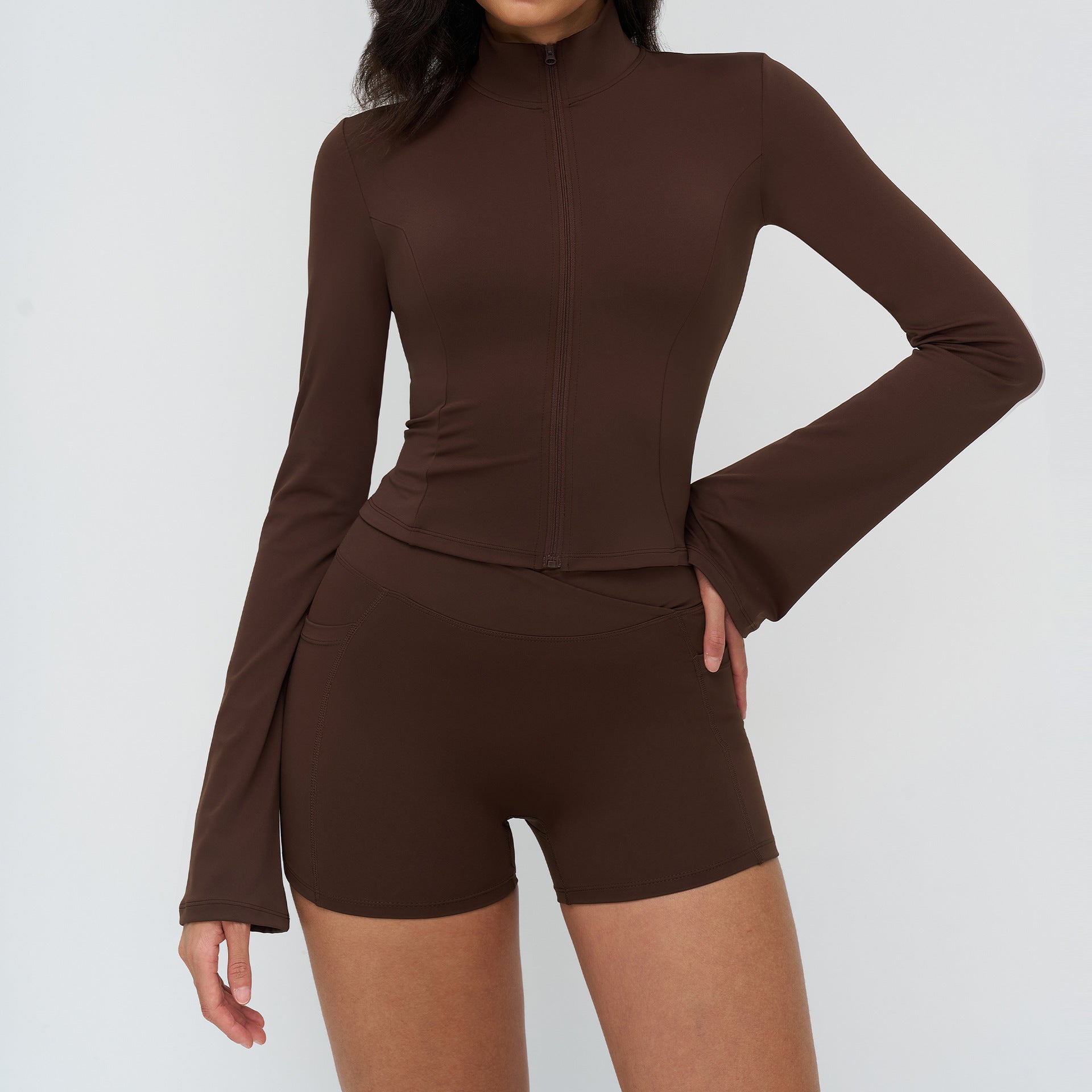 Women's quick-drying jackets with shorts set