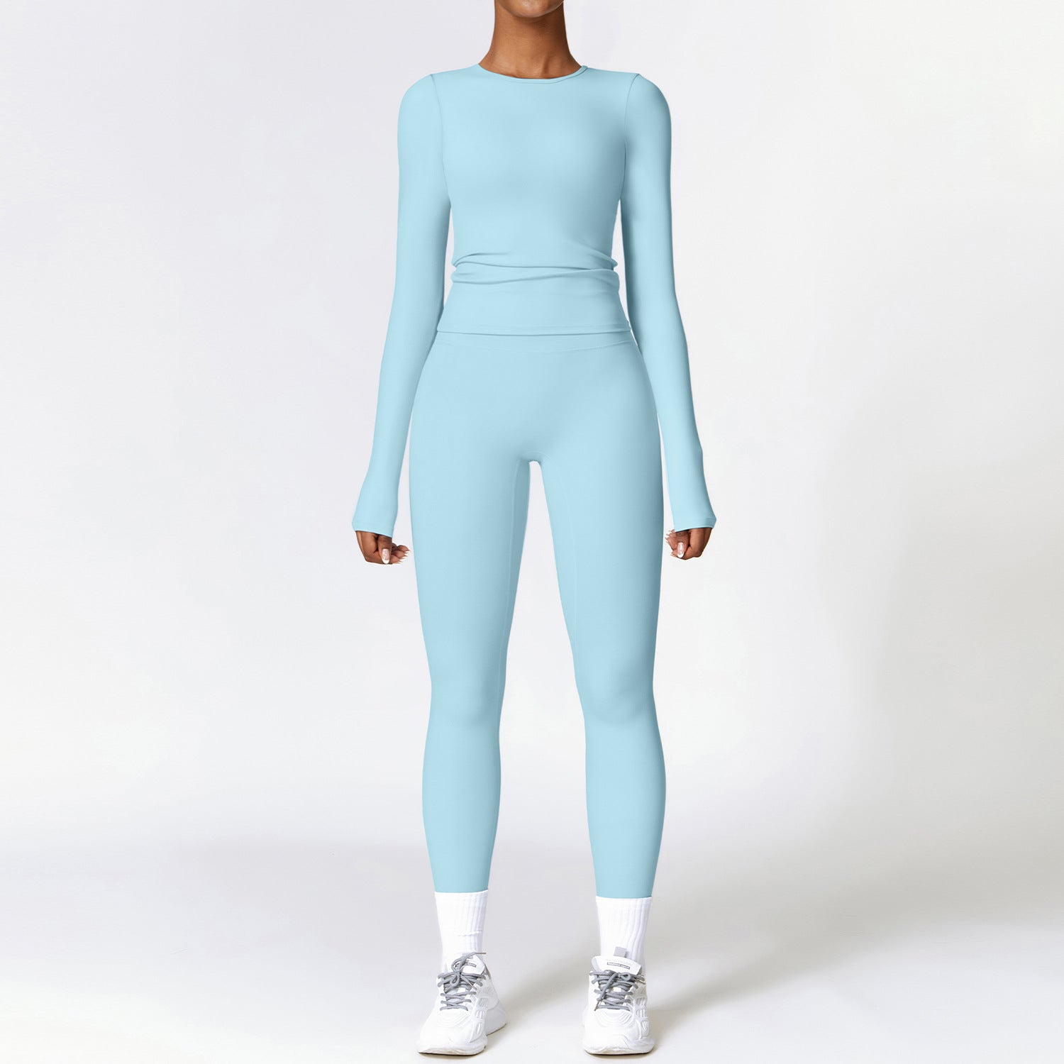 Women's casual long sleeve tops with leggings set