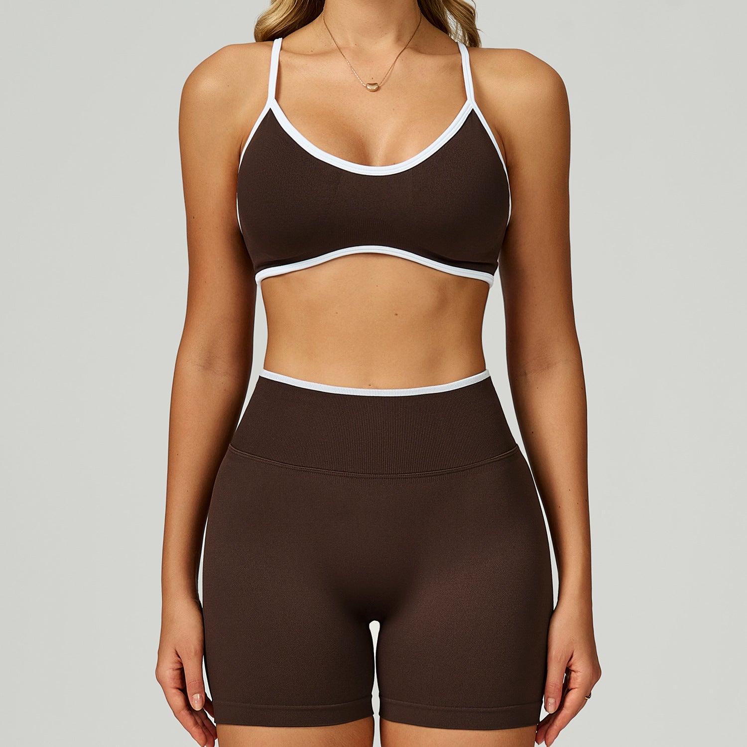 Women's Seamless hollow back fitness sports bras suit