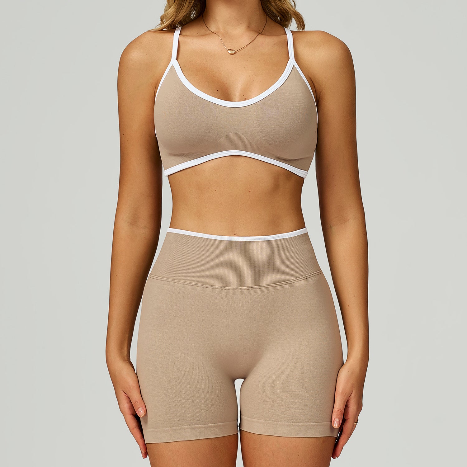 Women's Seamless hollow back fitness sports bras suit