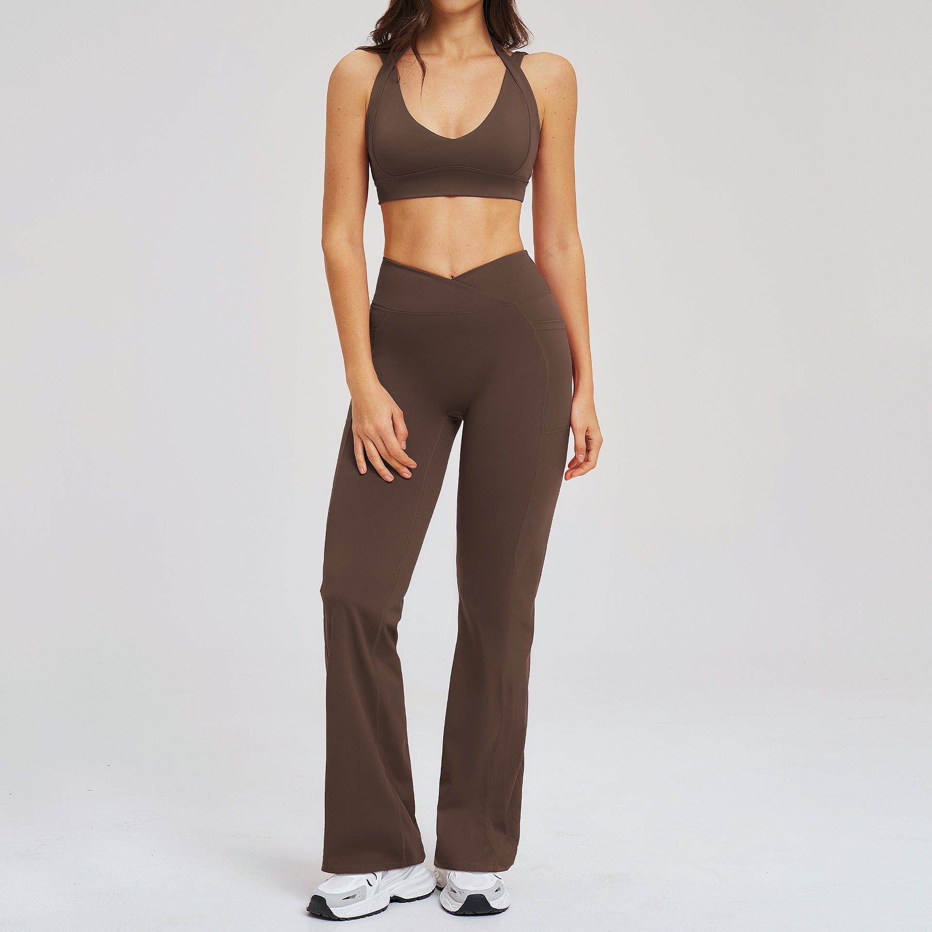 Women's Backless Yoga Suit Casual Running Outdoor Sports Set