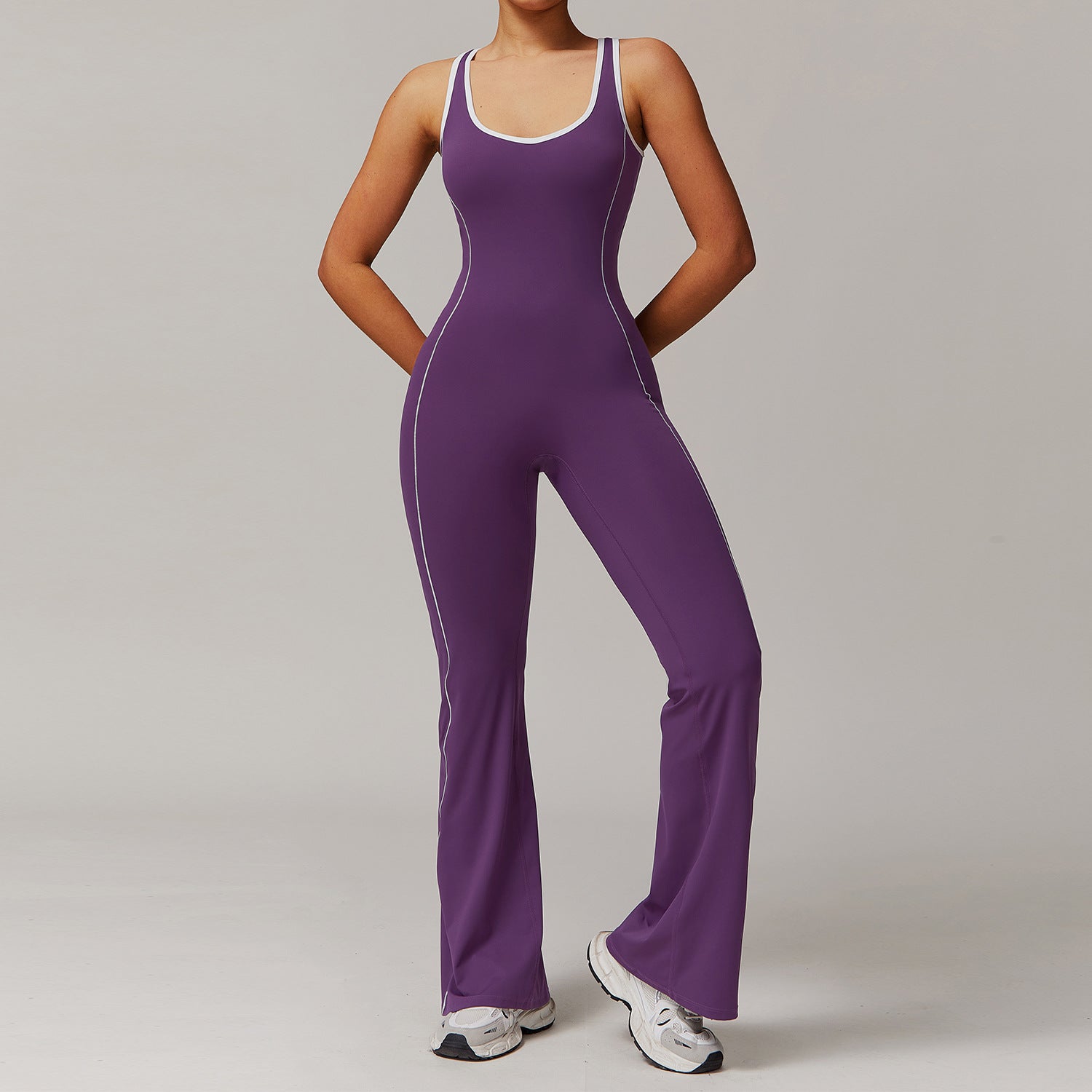 Women's Smocked Flared Yoga Suit