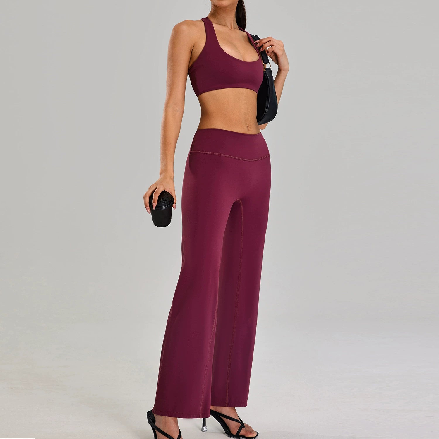 Women's new style bras with High waist hip lift pants set