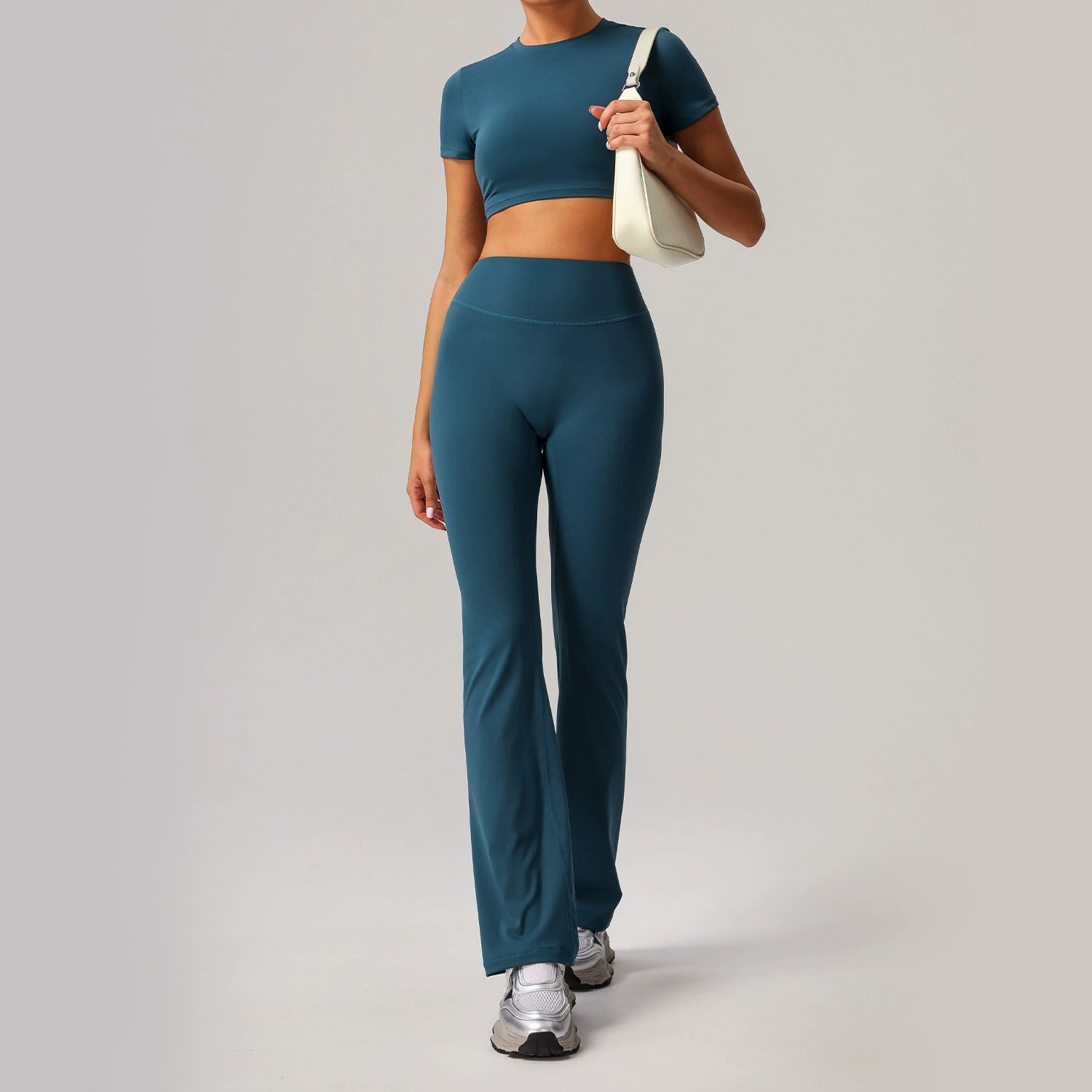 Women's Short sleeve with Tight high waist pants set
