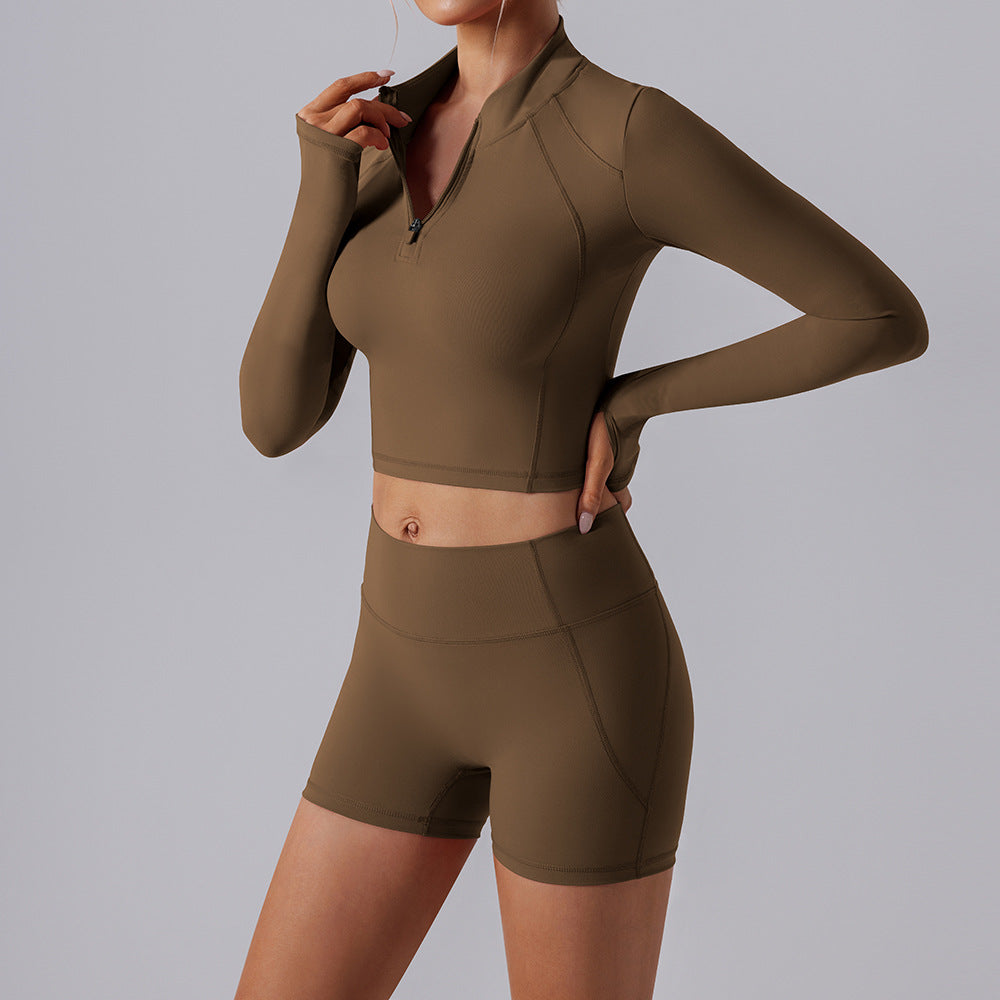 New long-sleeved quick-drying slim-fitting yoga set