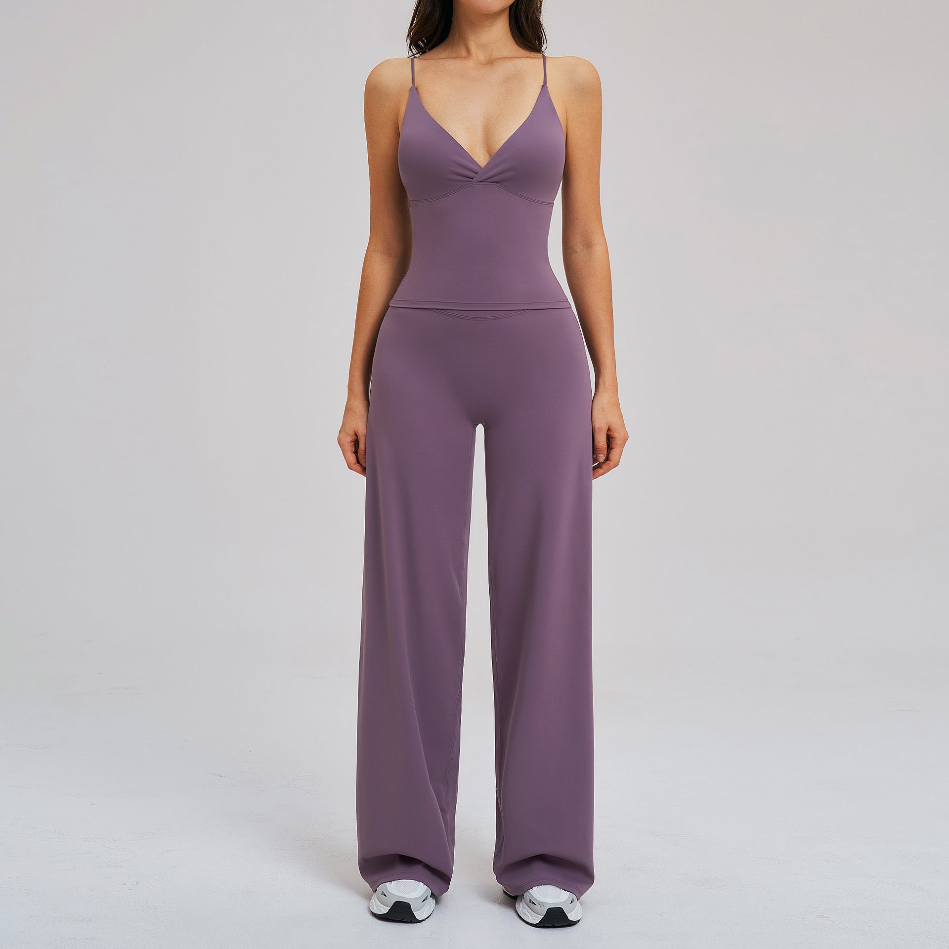 Women's beautiful Back Casual Set Outdoor Running Yoga Set