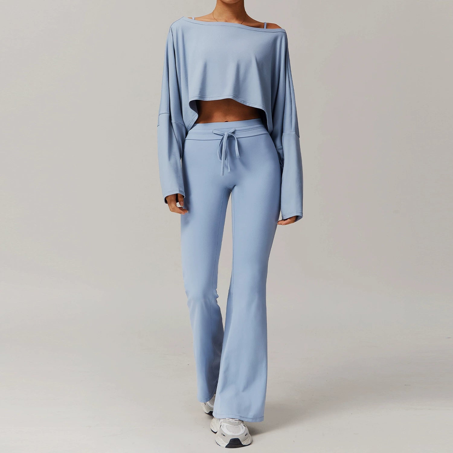 Women's one-shoulder long sleeve with pants casual suit