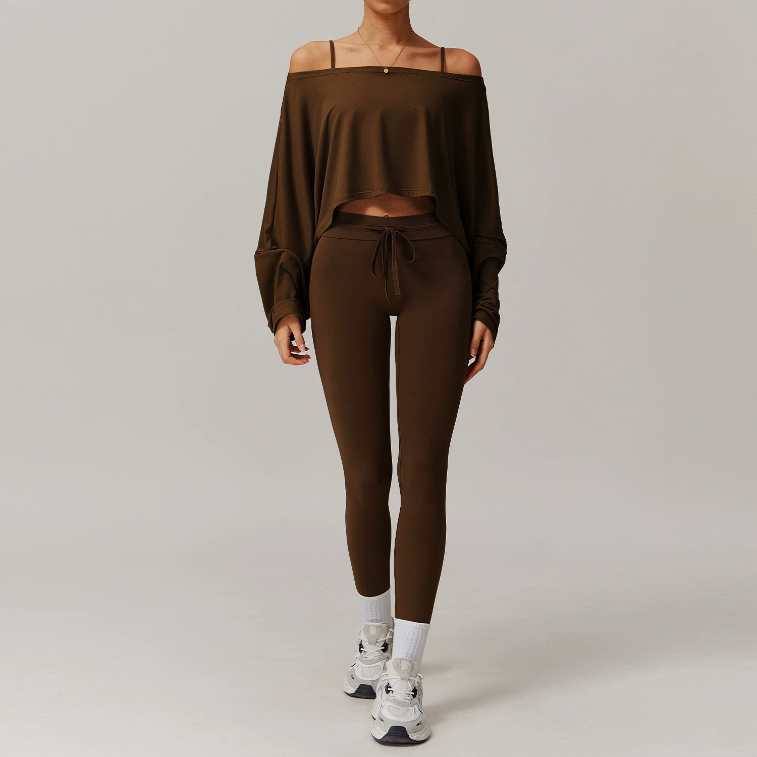 Women's one-shoulder long casual suit
