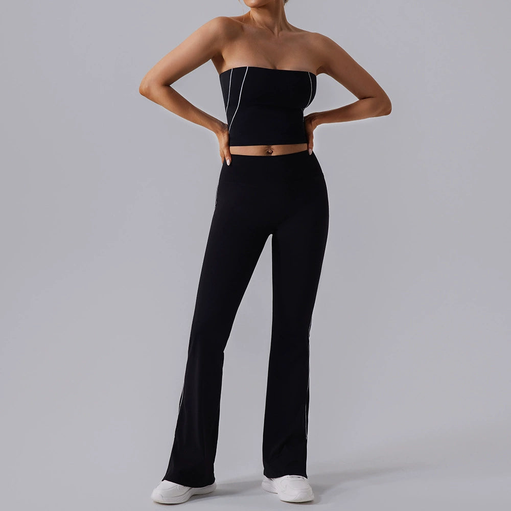 Women's New high waist tight hip lift yoga two piece suit