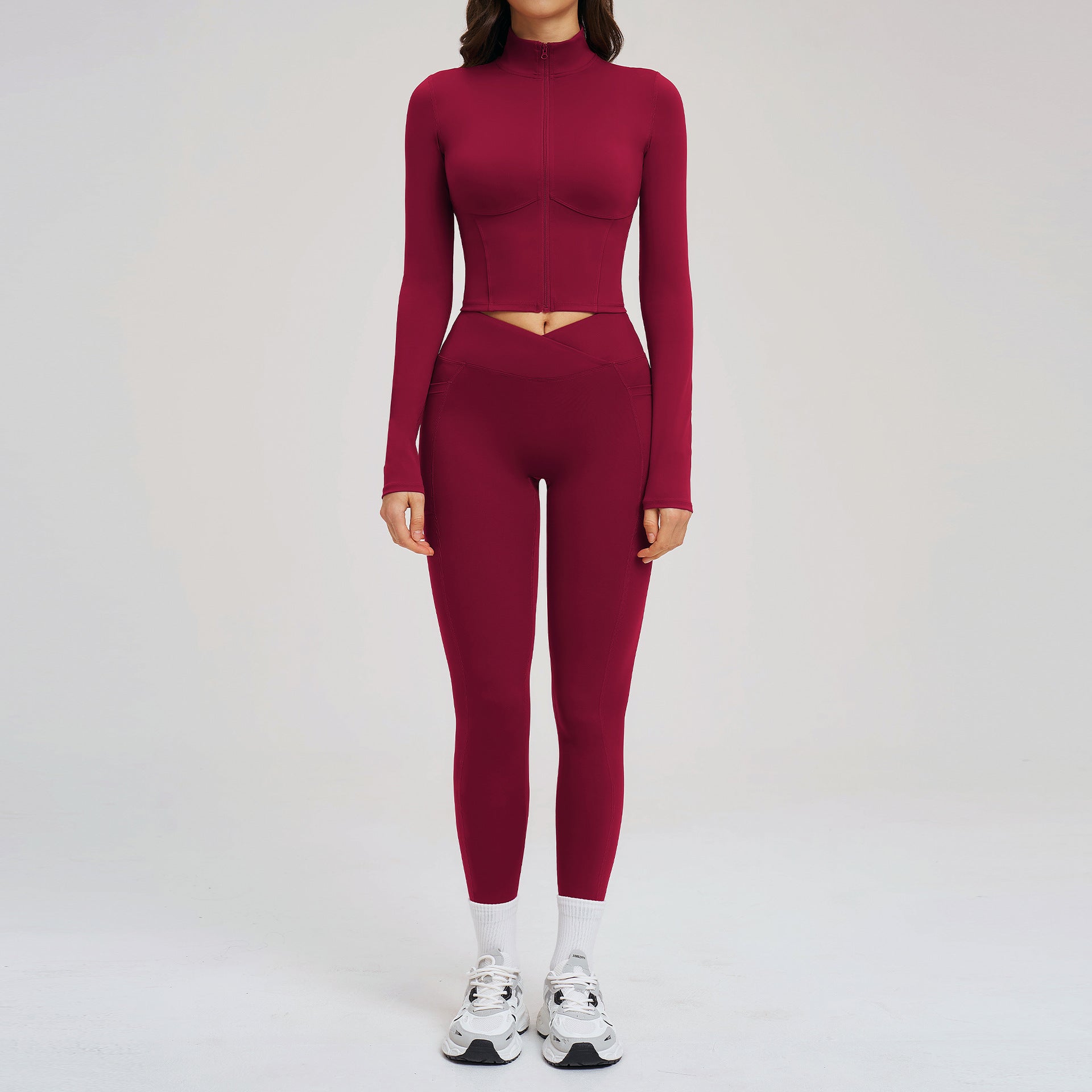 Women's quick-drying jackets with leggings fitness yoga set