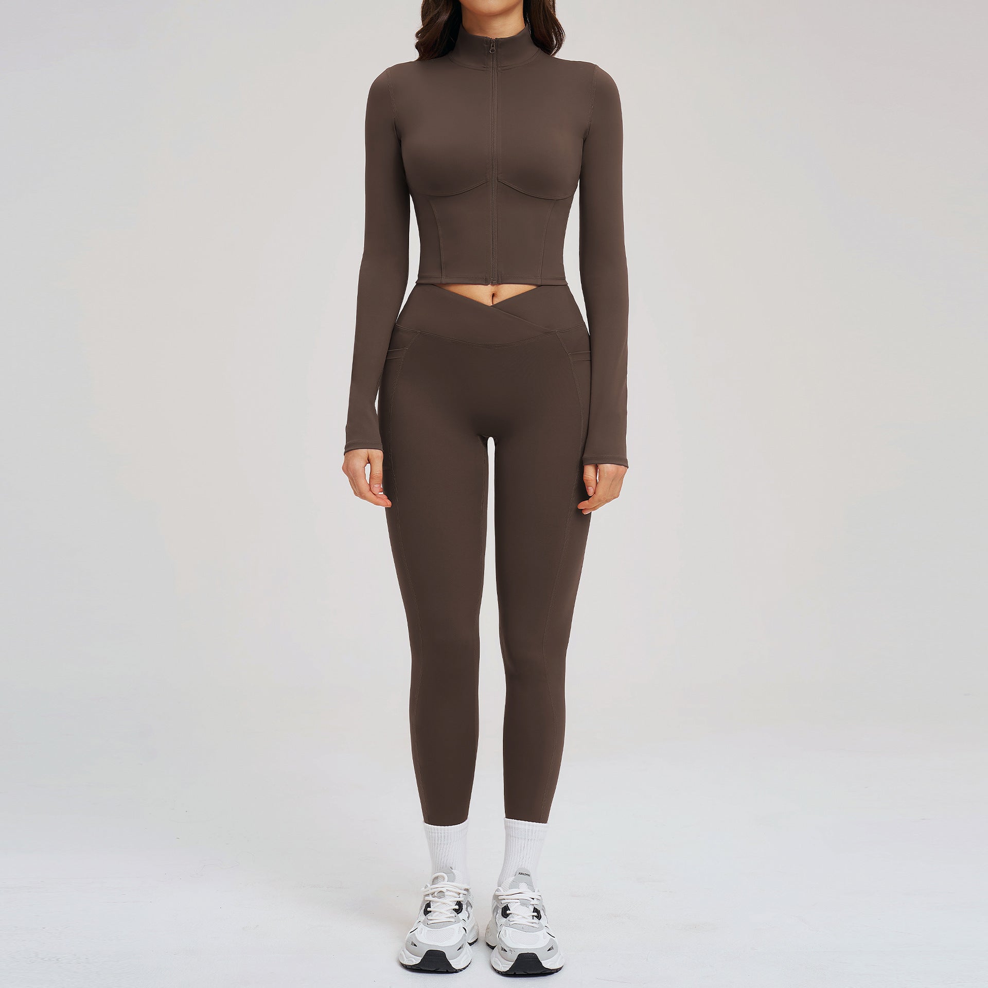 Women's quick-drying jackets with leggings fitness yoga set