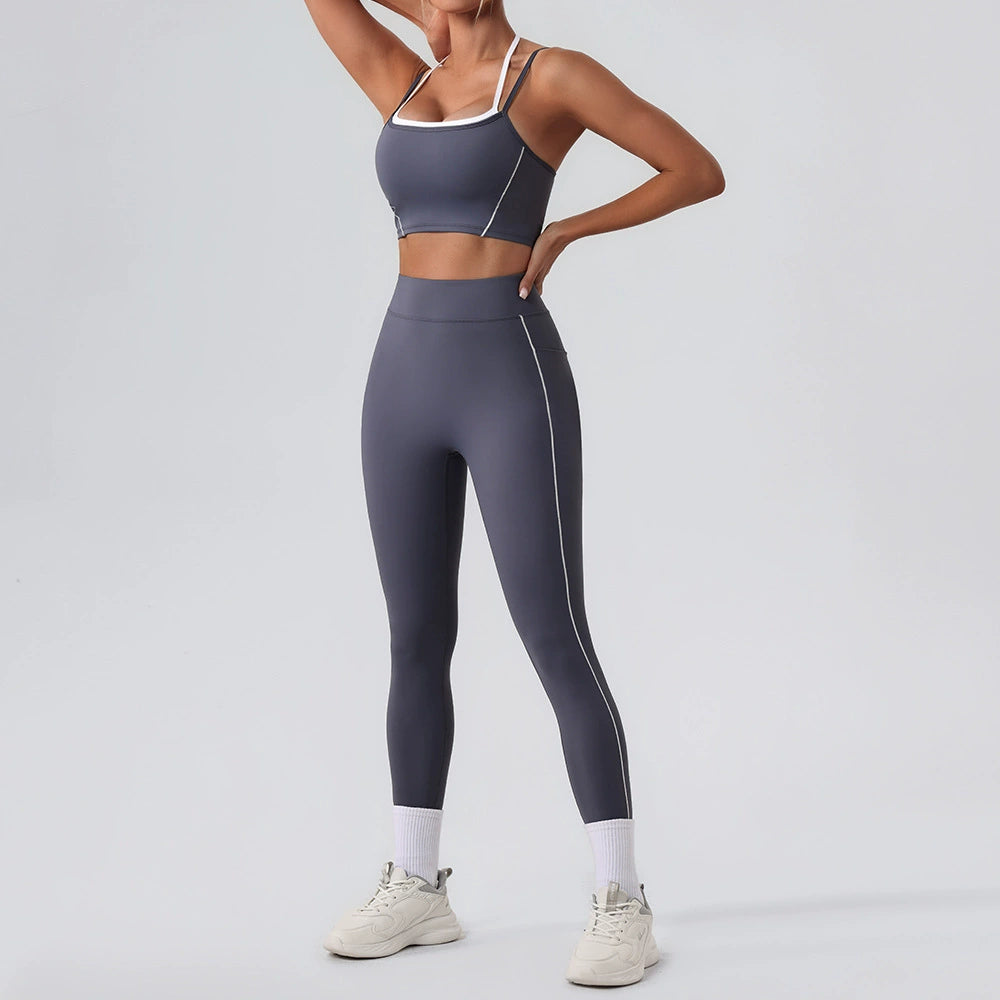 Women's quick-drying New high waist leggings sportswear suit