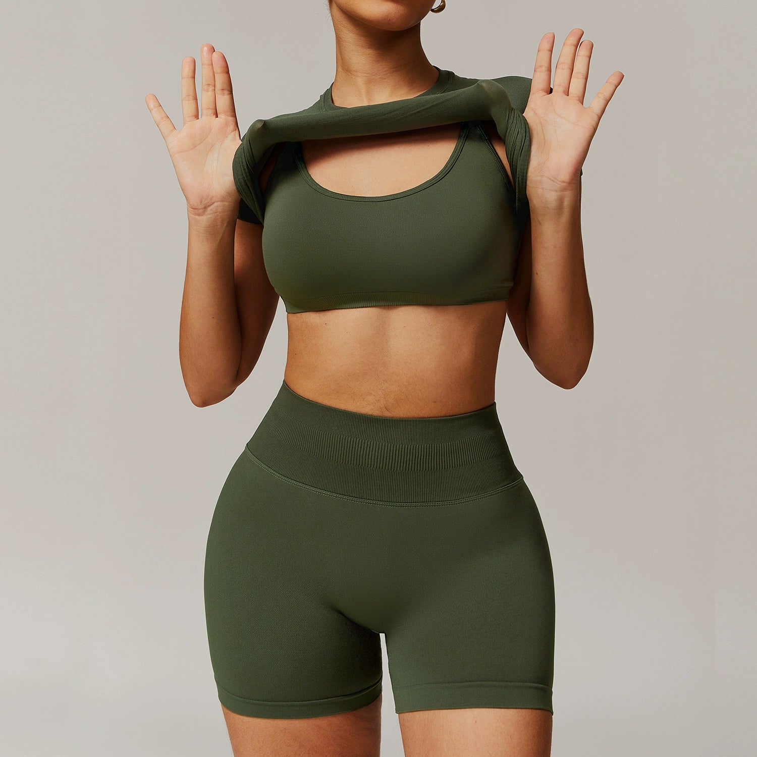 Women's bra shorts three piece set