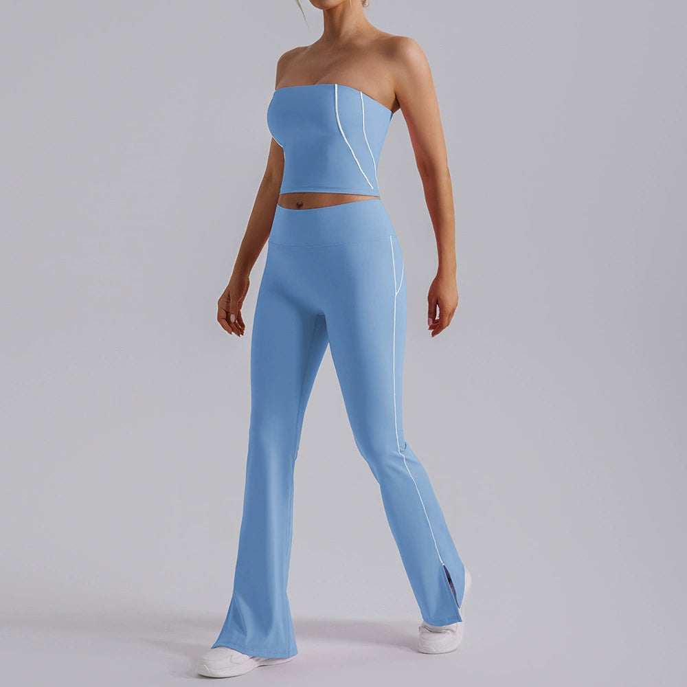Women's New high waist tight hip lift yoga two piece suit