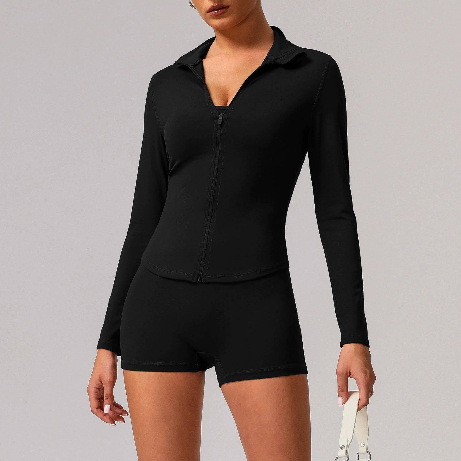 Women's Quick-drying long jacket yoga set