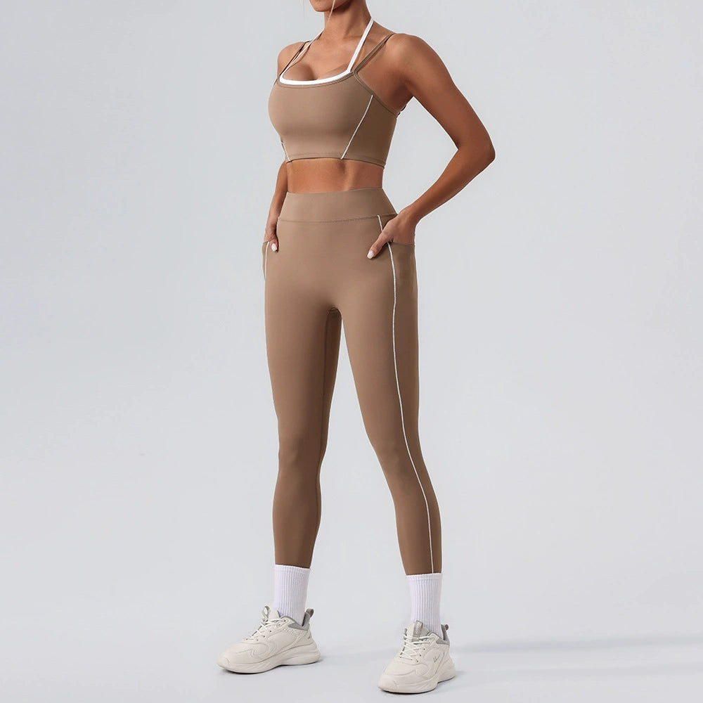 Women's quick-drying New high waist leggings sportswear suit