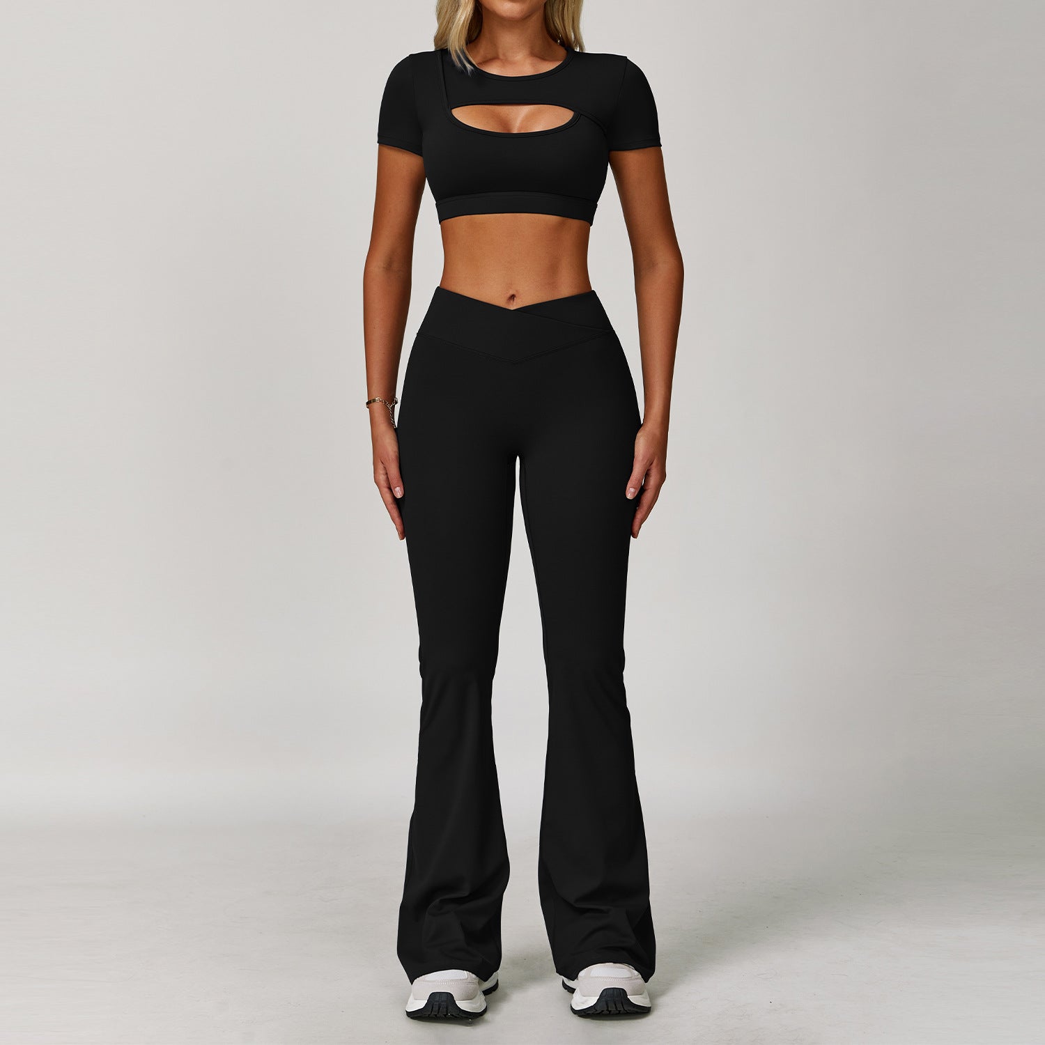 Women's beautiful short sleeve shirts set