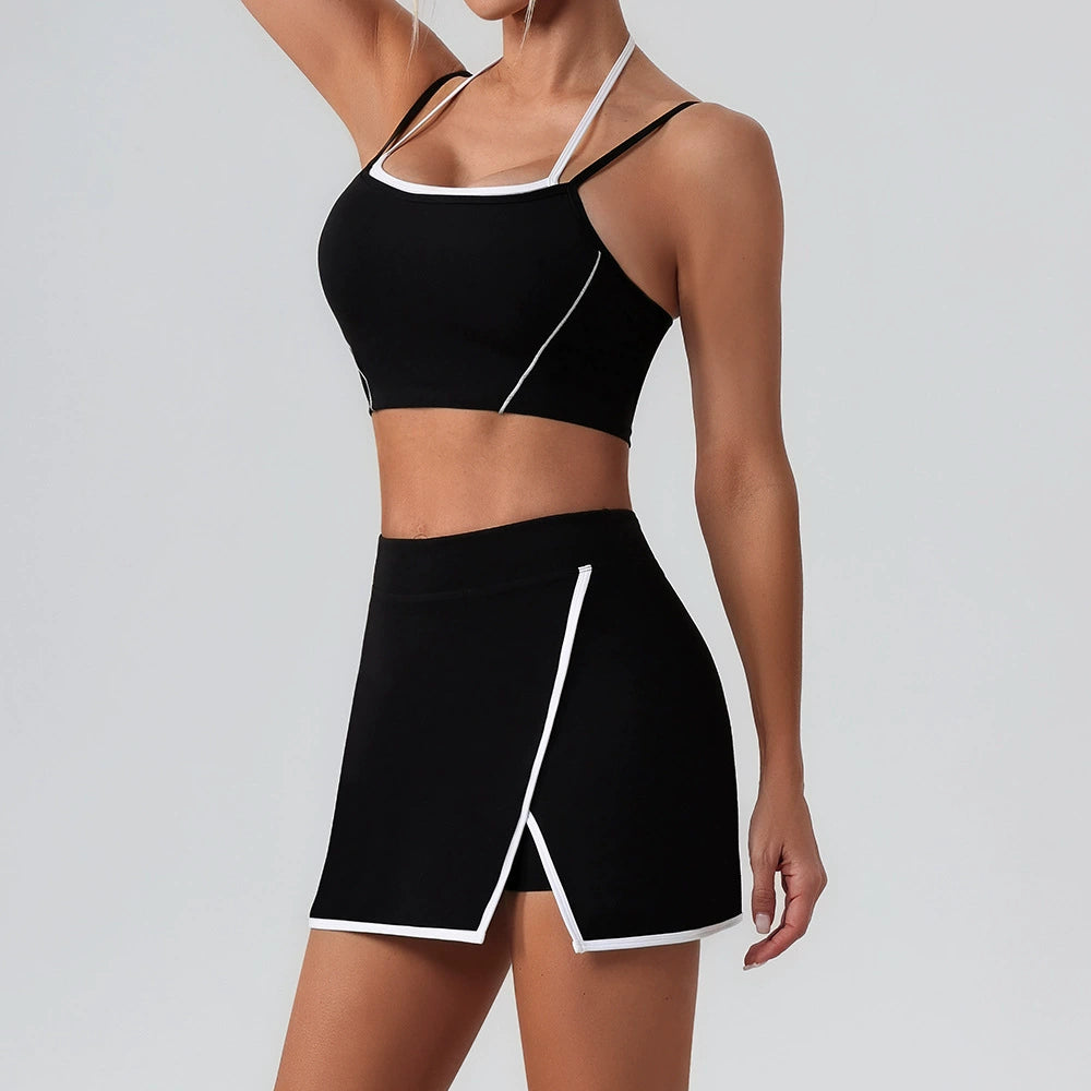Women's comfortable bras with skirts yoga set