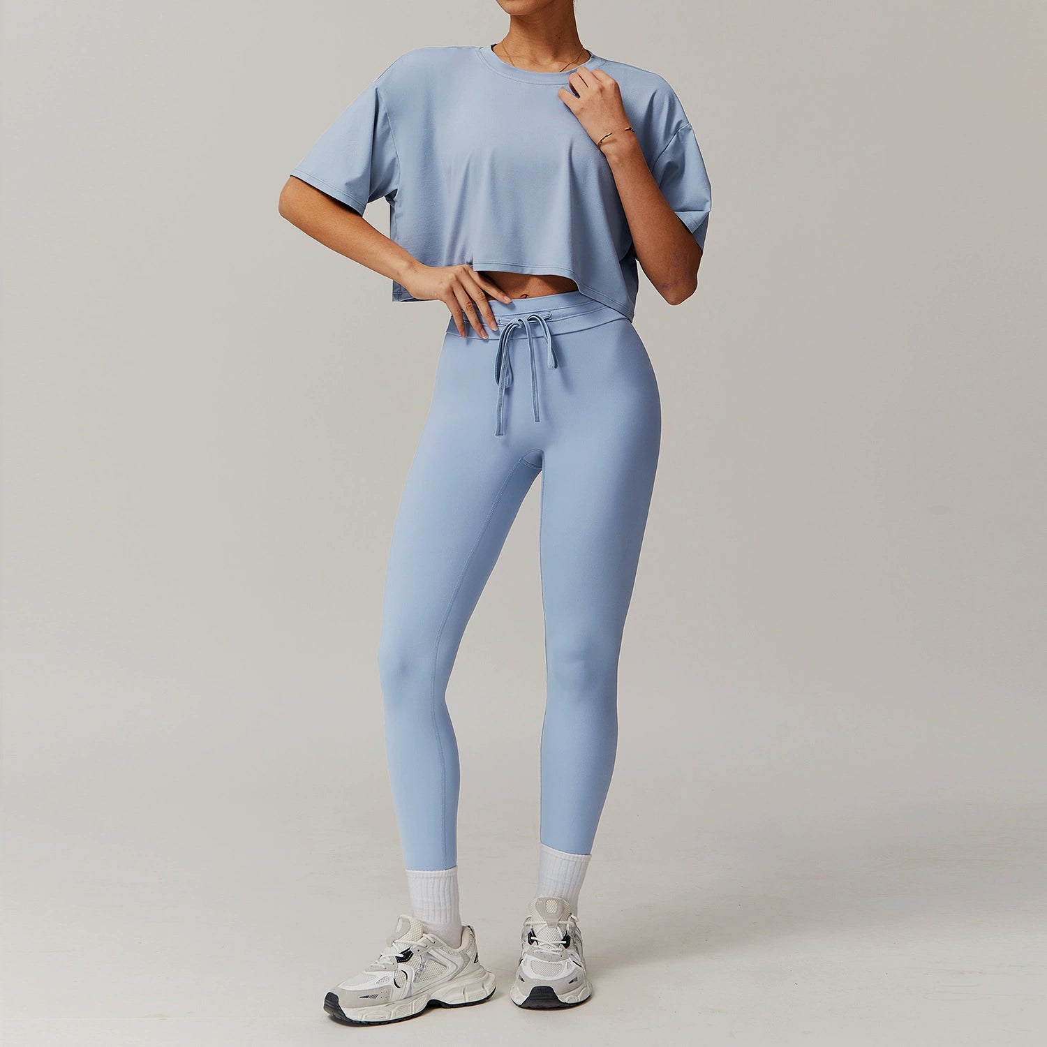 Women's Short Sleeve Running Fitness Sports Suit