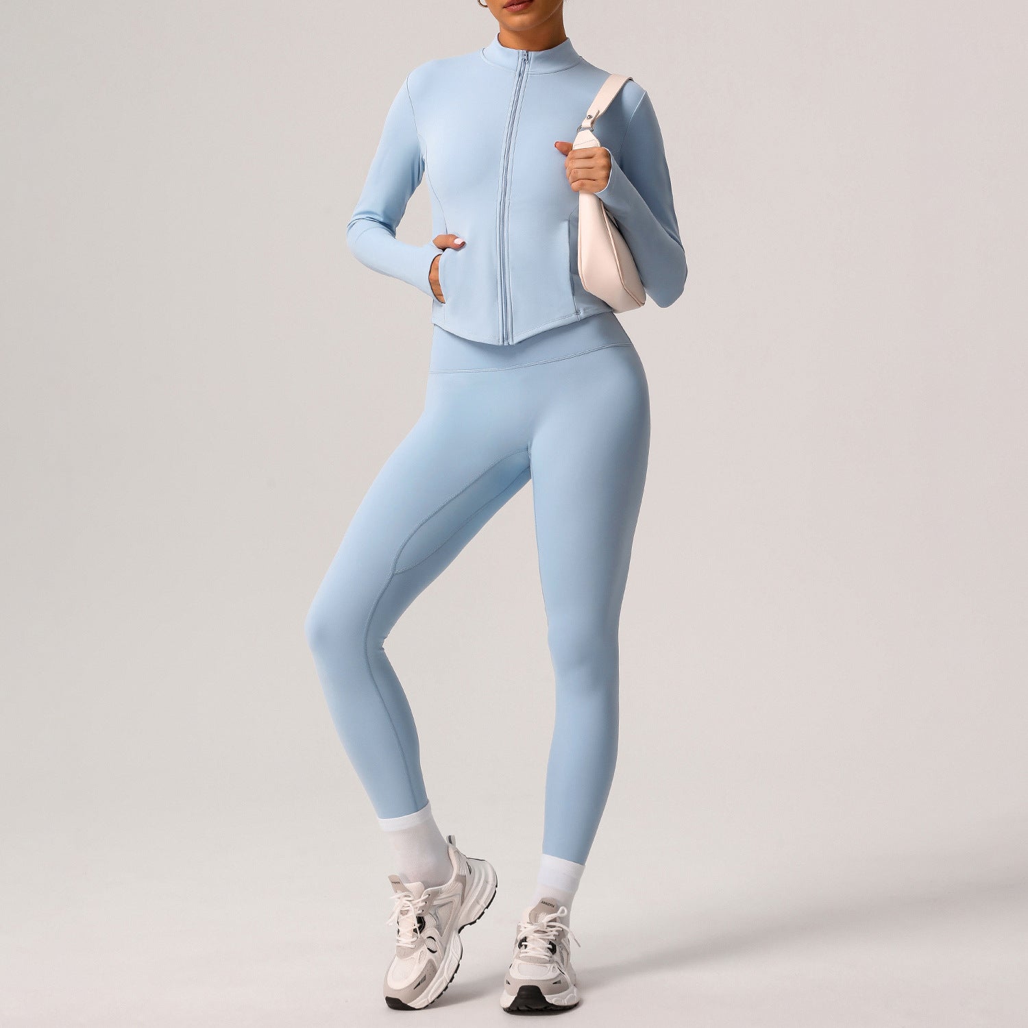 Women's autumn and winter warm fleece sports casual suit