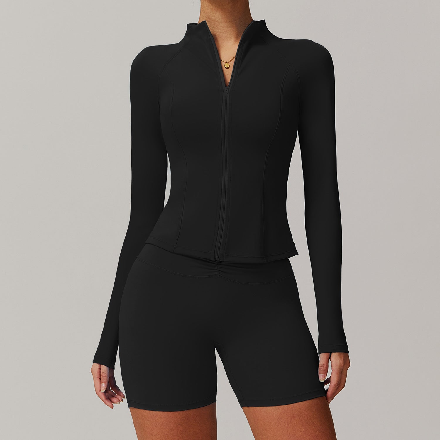 Women's Long Jacket Sports Fitness Suit