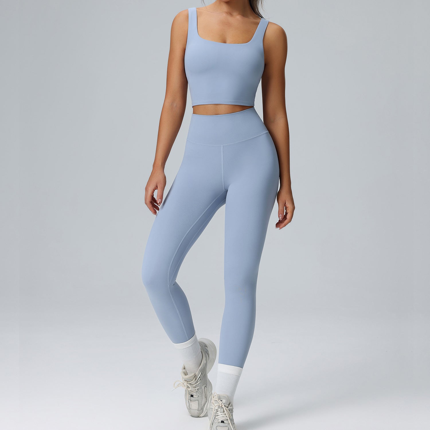 Women's plus size high elastic tight sportswear set