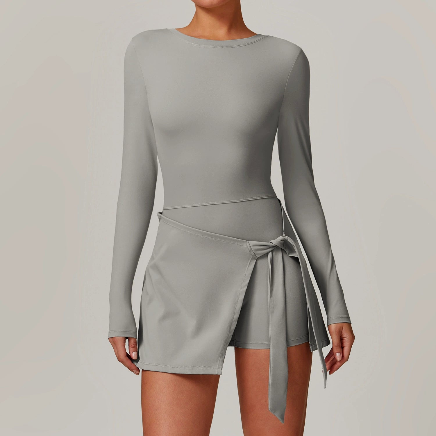 Anti-exposure tight sports dress U-shaped beautiful back tennis skirt