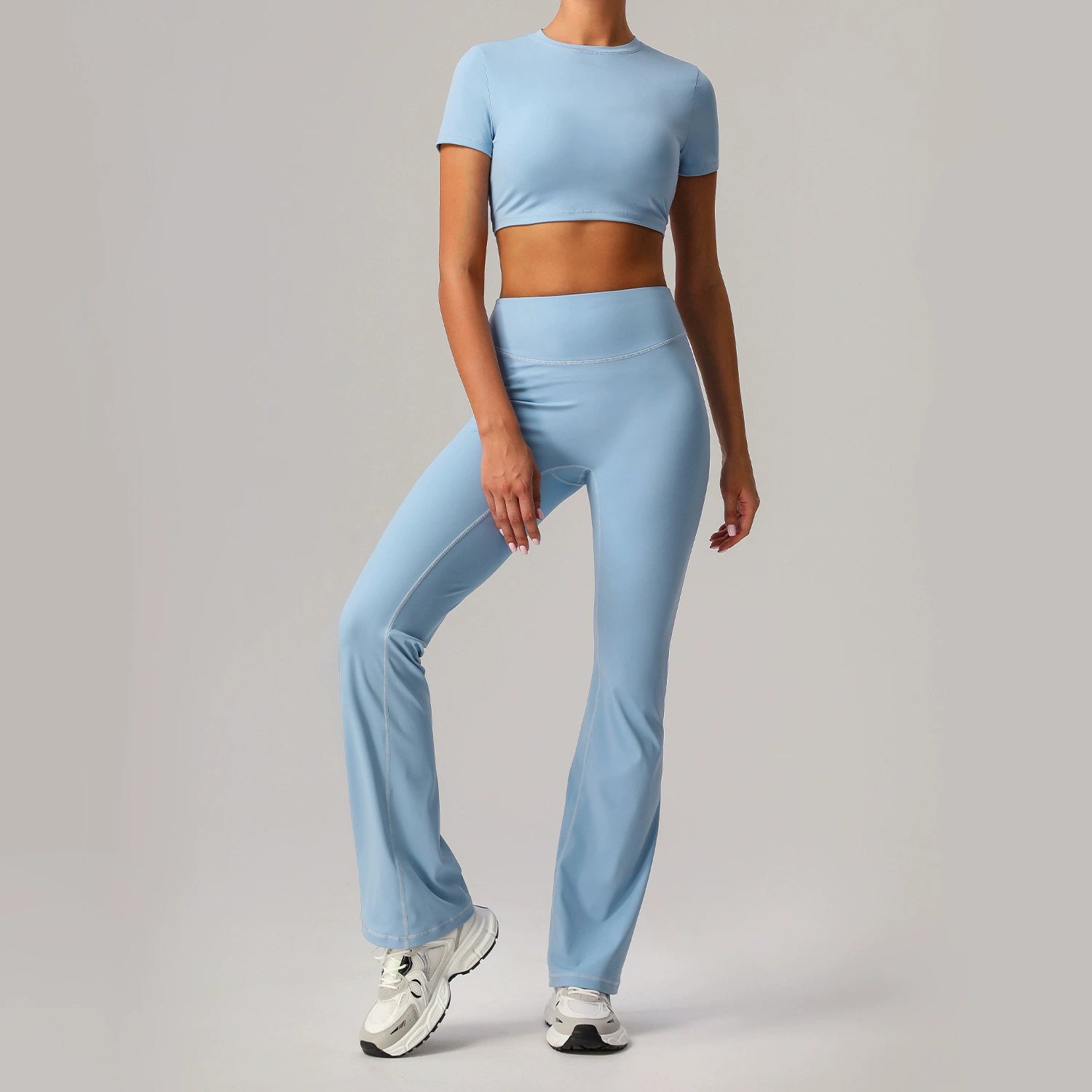 Women's Short sleeve with Tight high waist pants set