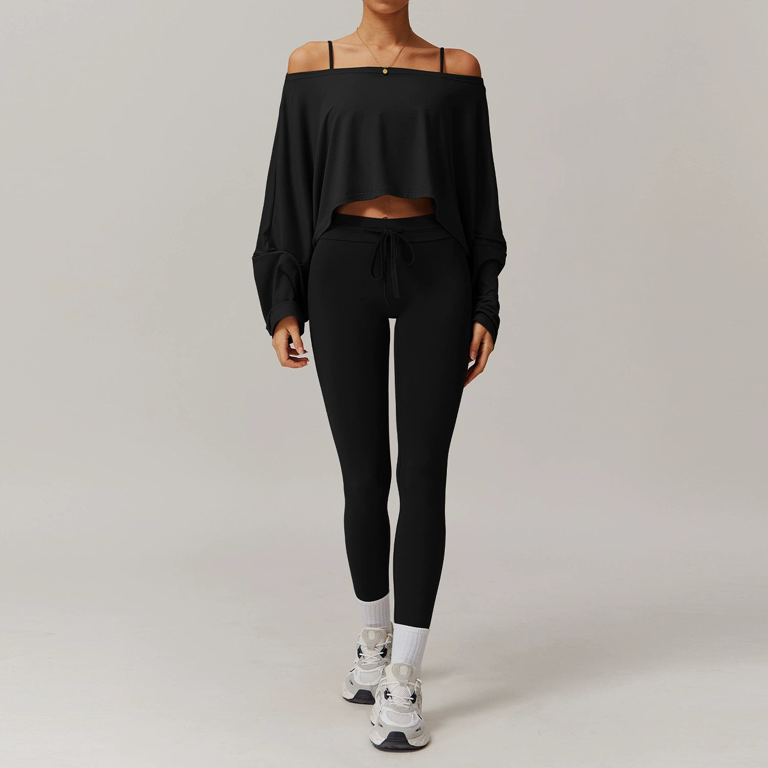 Women's one-shoulder long casual suit