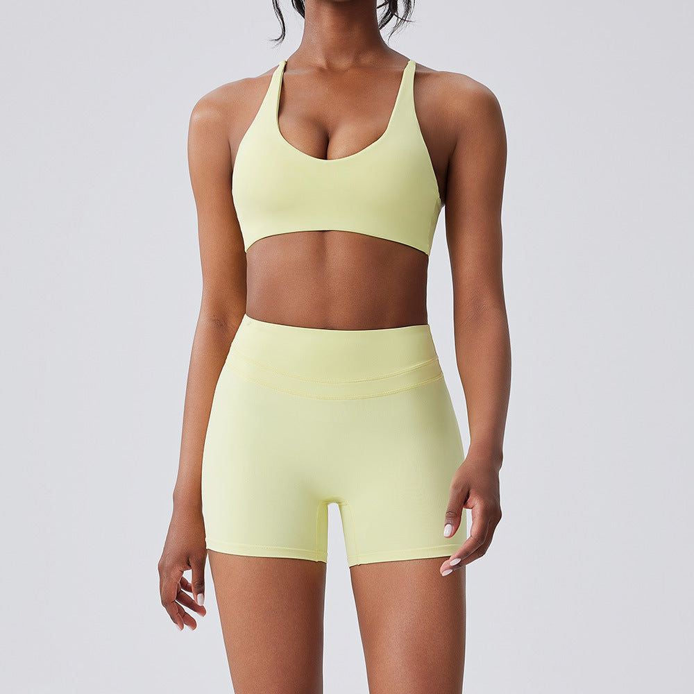 Women's sexy High waist quick-drying running fitness set