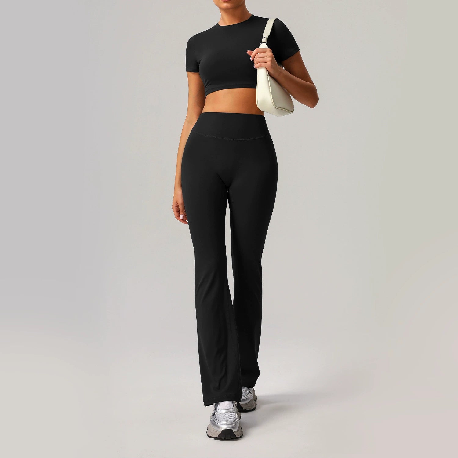 Women's Short sleeve with Tight high waist pants set