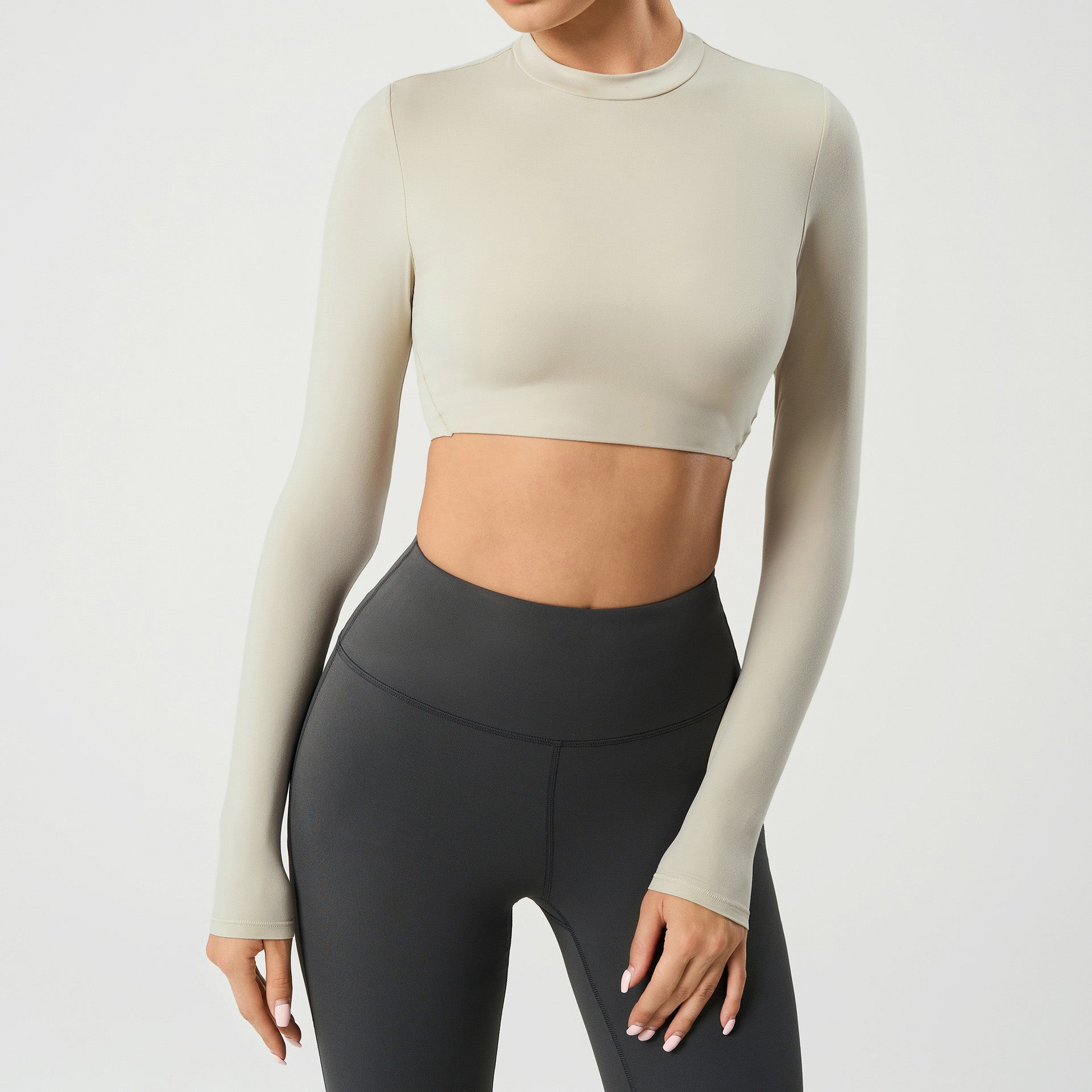 Women's Short navel-baring long sleeve