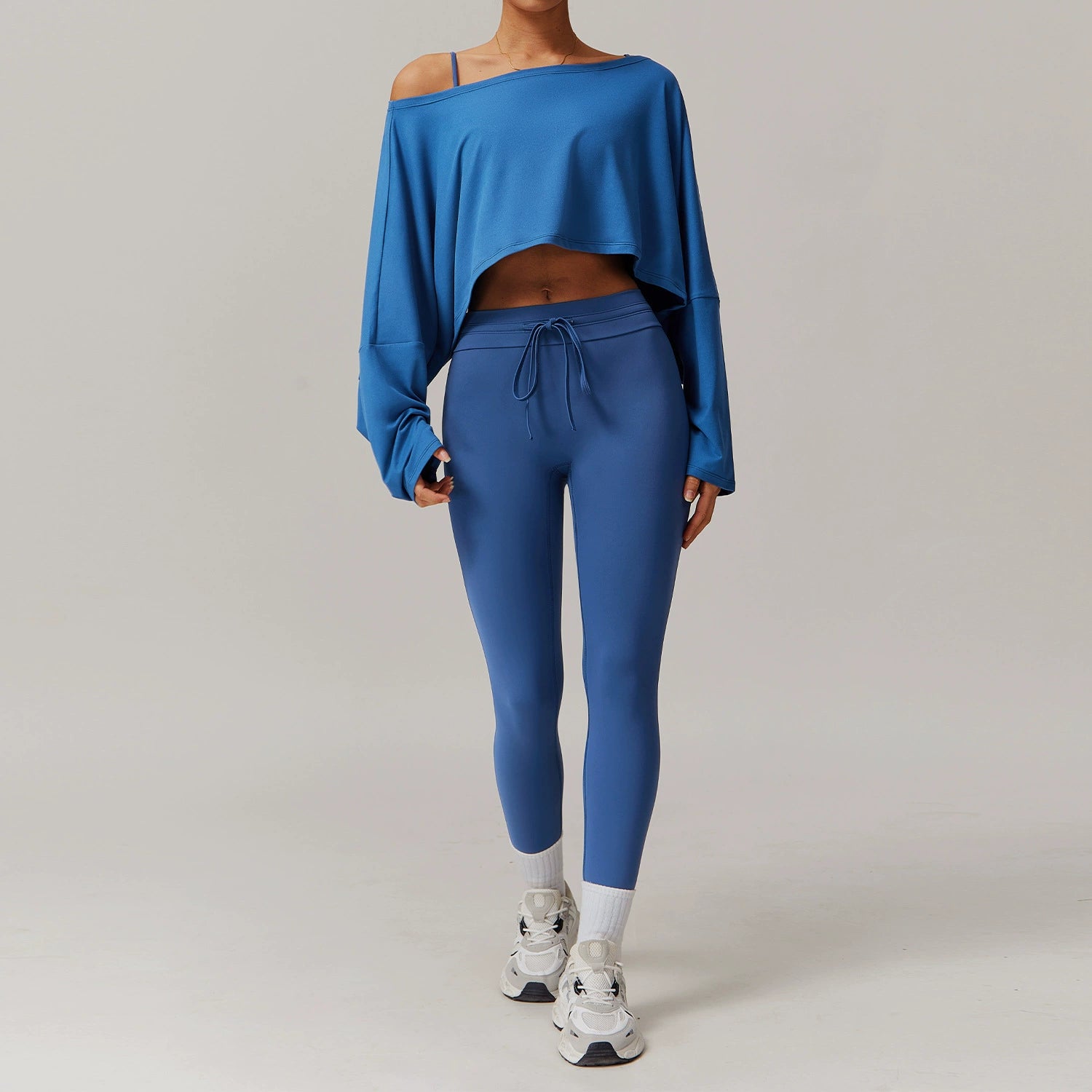 Women's one-shoulder long casual suit
