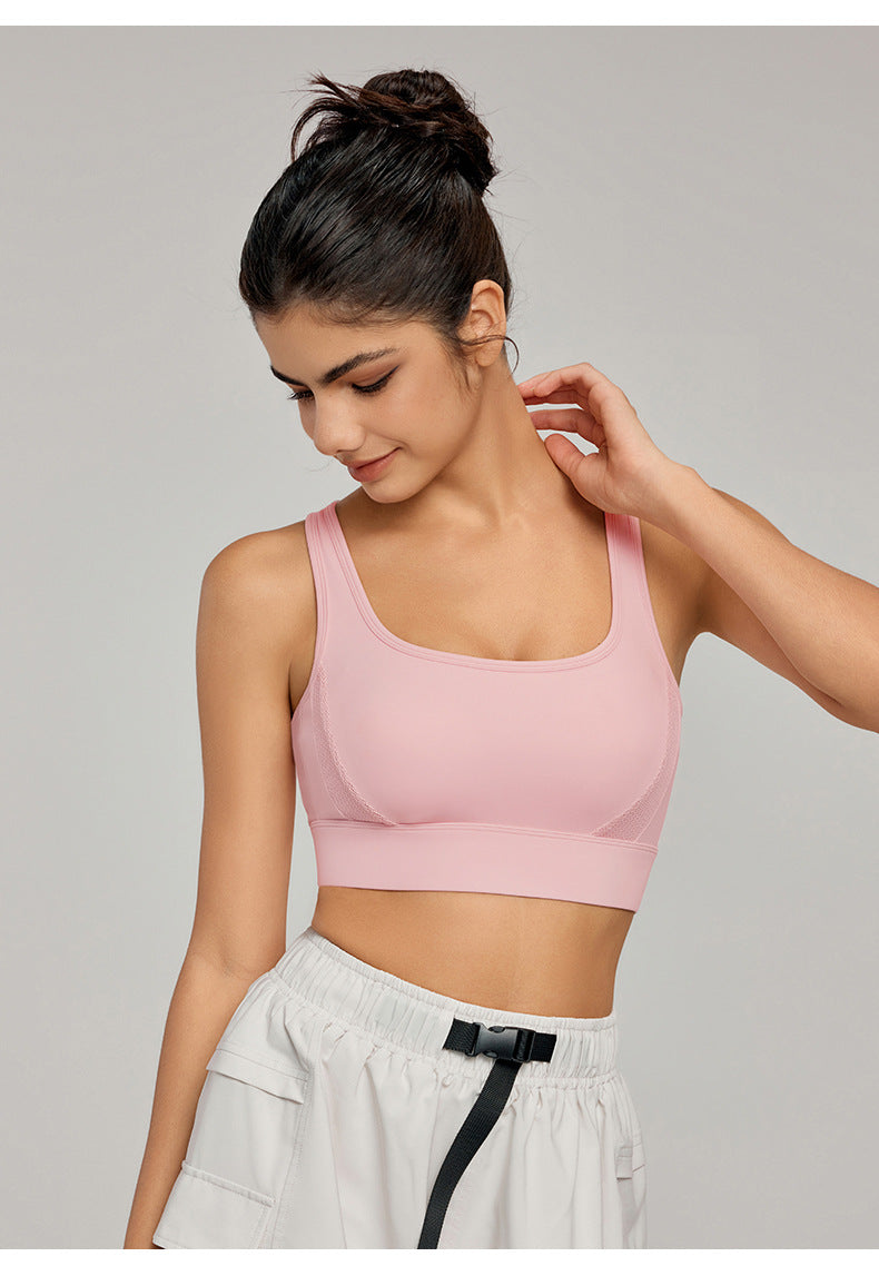 Women's Cross mesh beautiful back breathable fitness bra