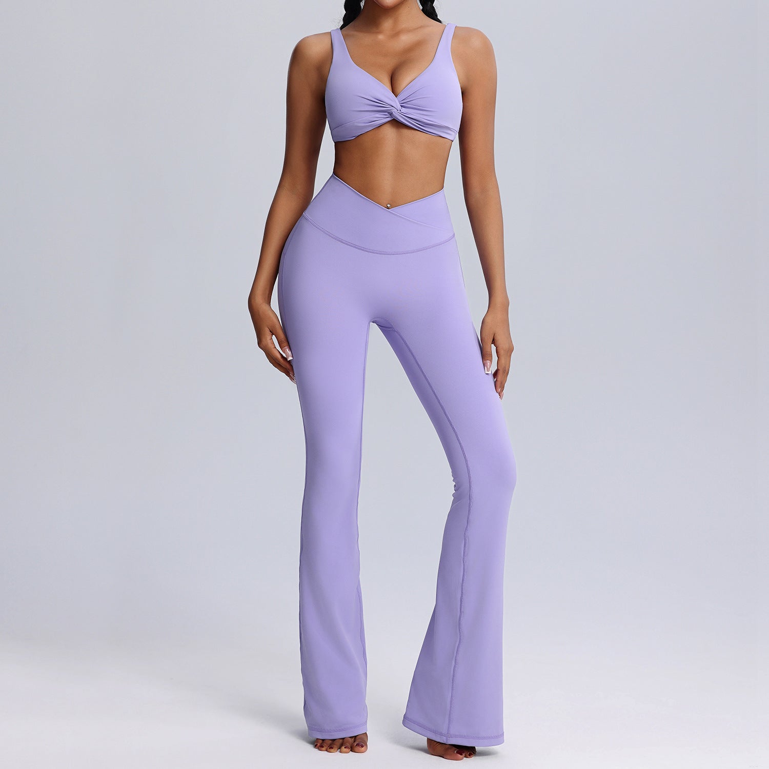 Women's Two-piece casual flared fitness suit
