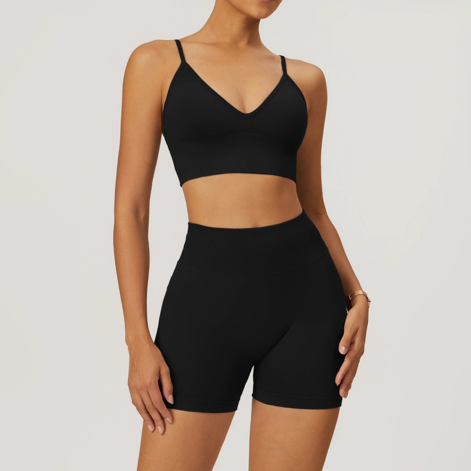 Women's Seamless Bras with Shorts Sport Suit