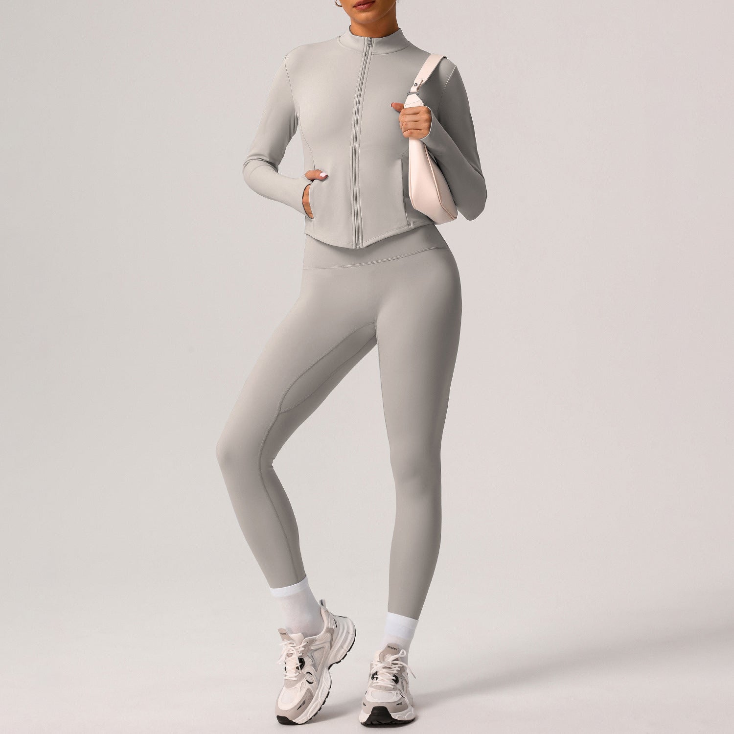Women's autumn and winter warm fleece sports casual suit
