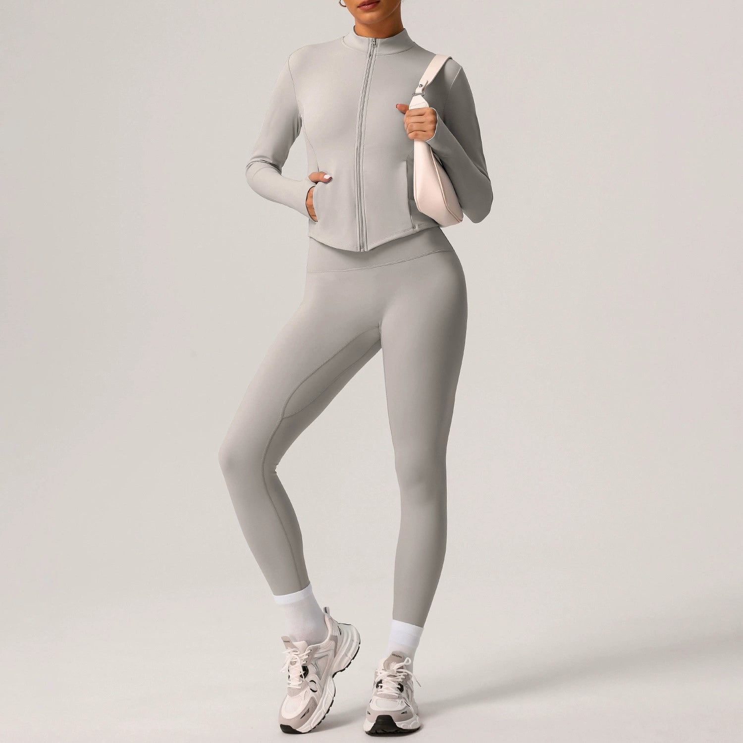 Women's Plush warm slim fit wear-resistant fitness suit