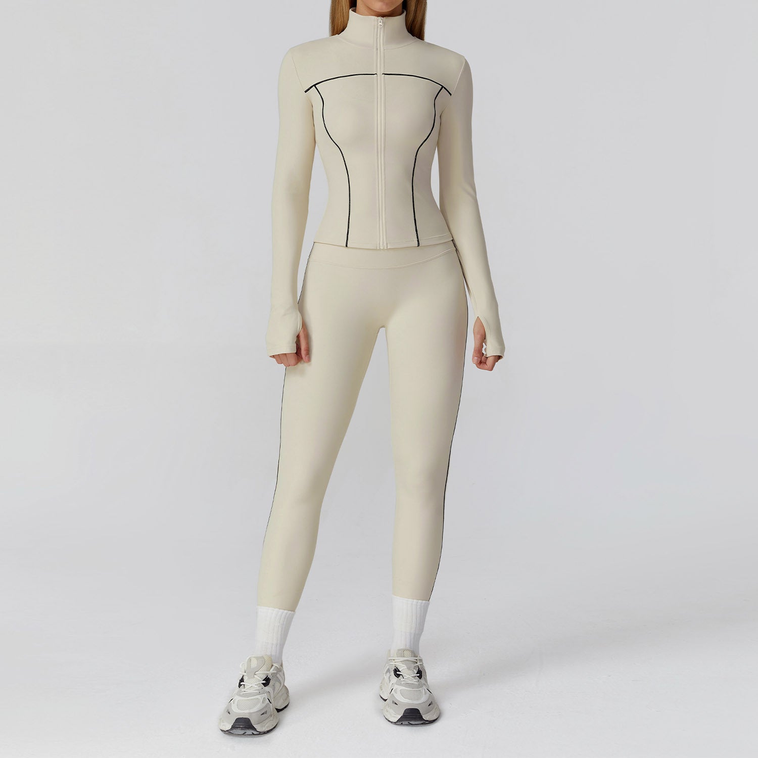 Wholesale Slim-fit yoga fitness jackets set