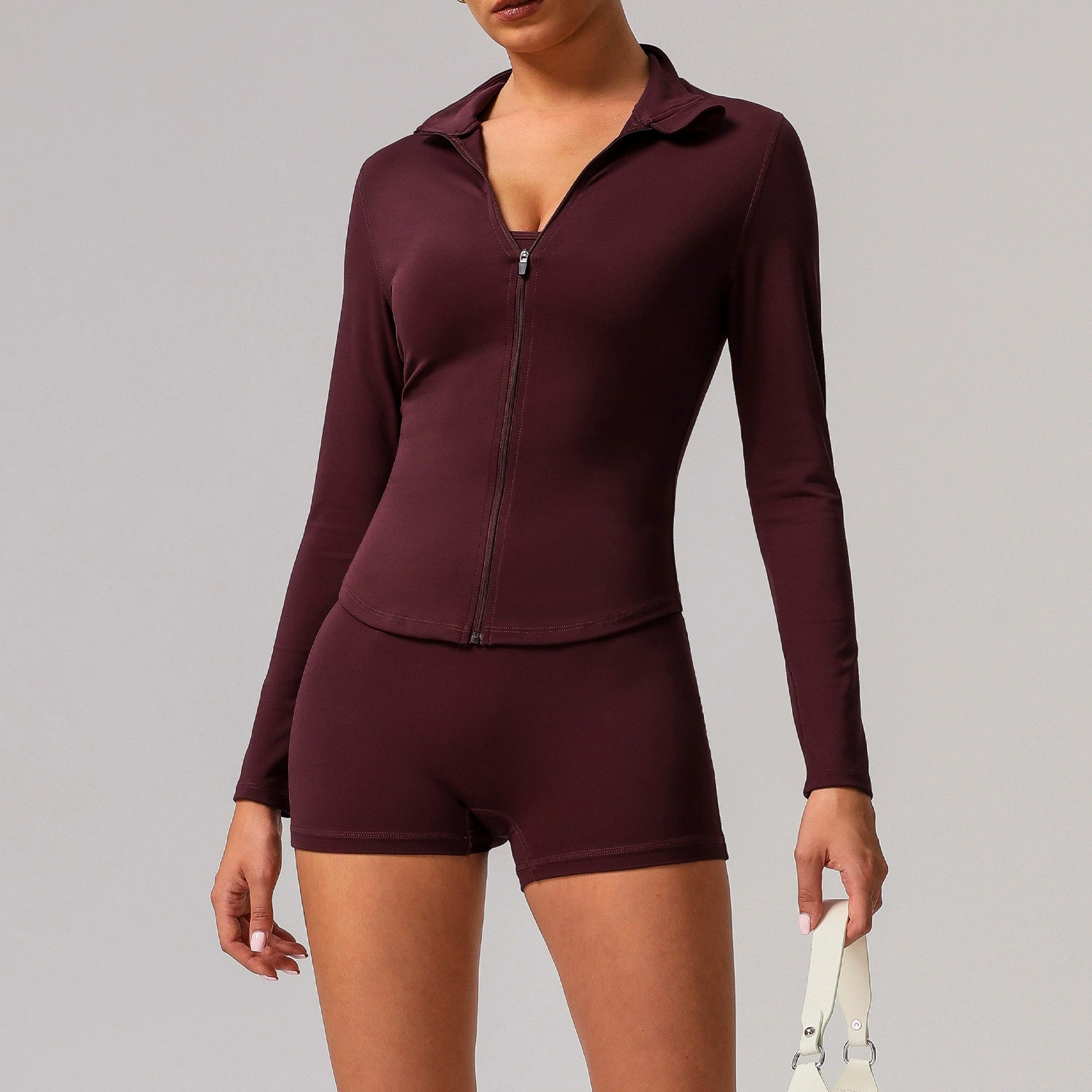 Women's Quick-drying long jacket yoga set