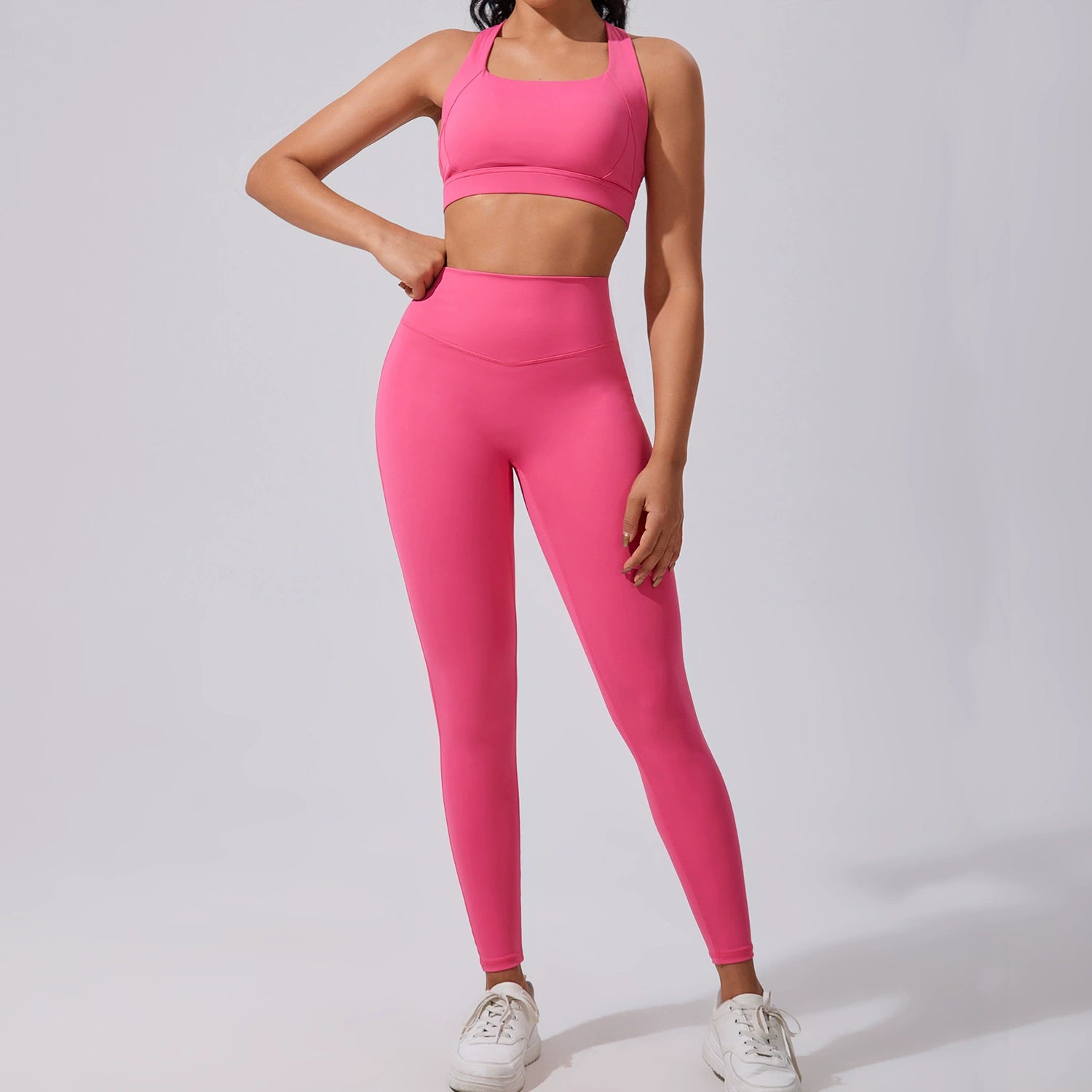 Women's elastic breathable sportswear suit