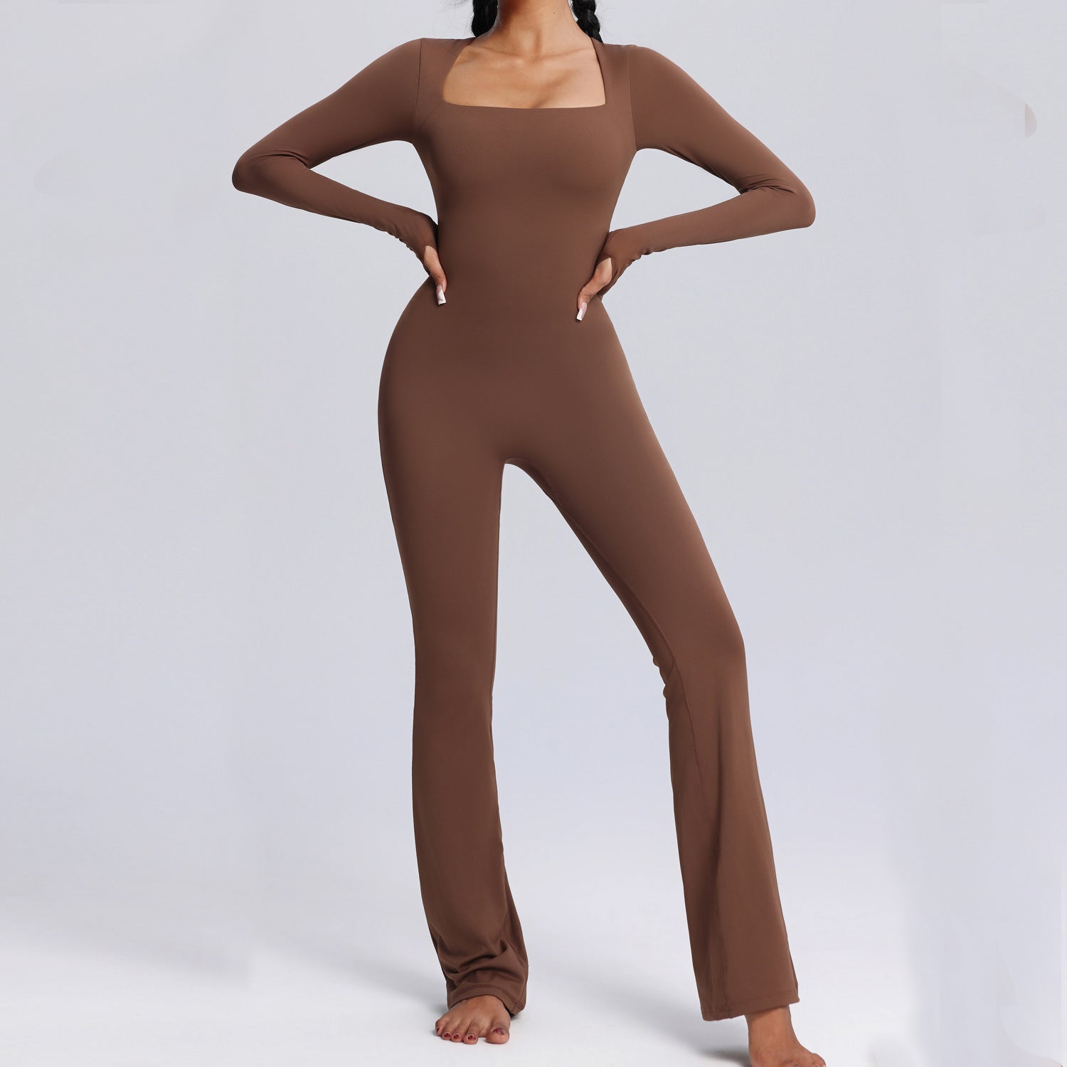 Women's New long-sleeved one-piece yoga suit