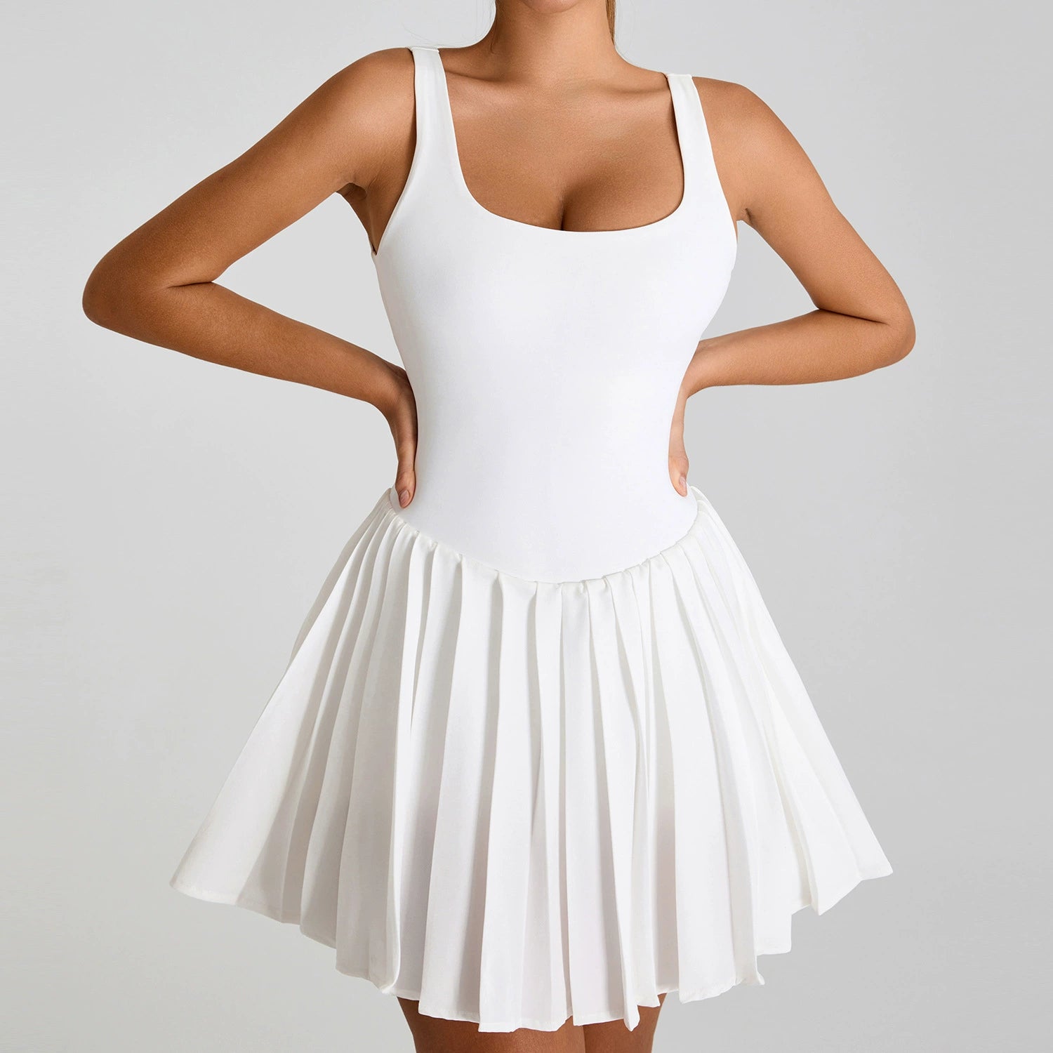 Women's New Outdoor Fitness Pleated Sports Dress
