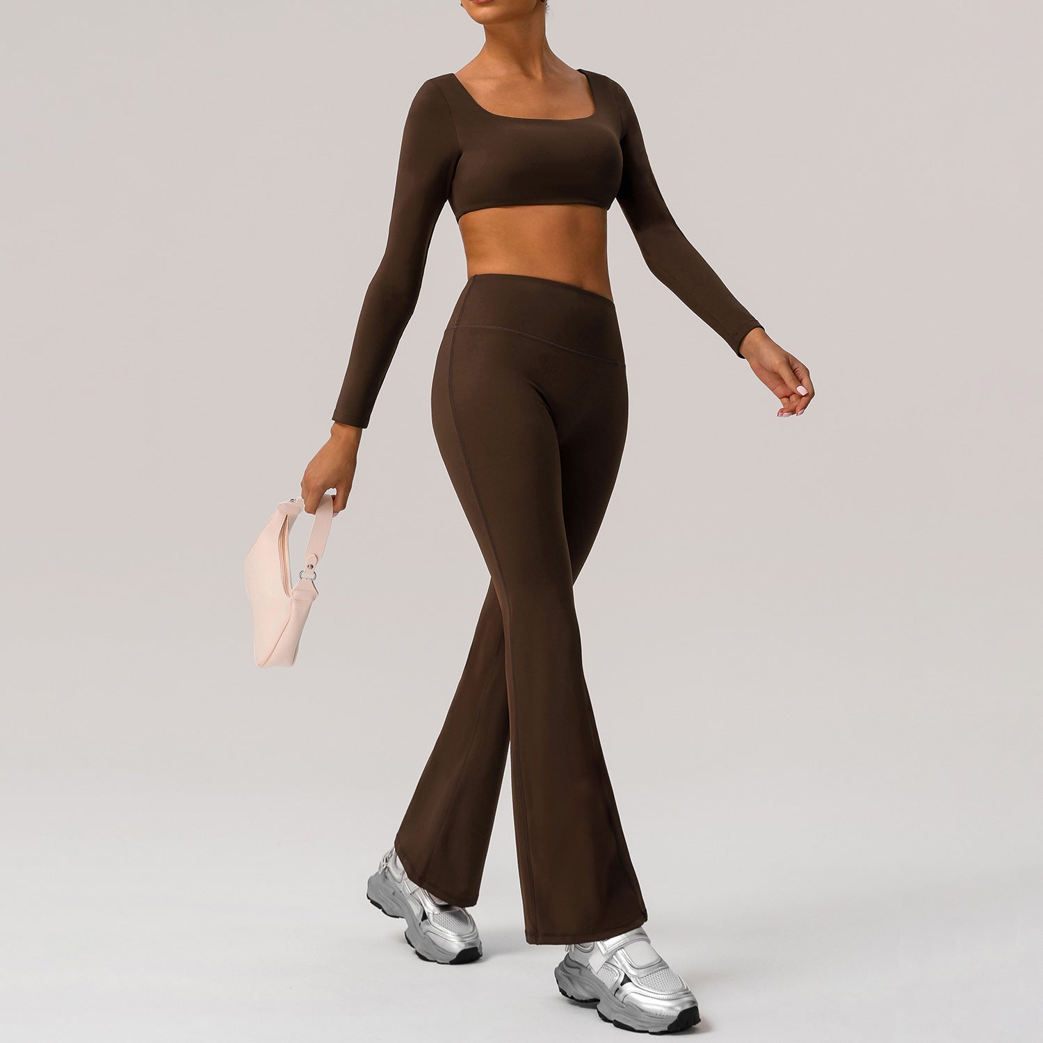 Quick-drying tights fitness suit with chest pads casual sports suit