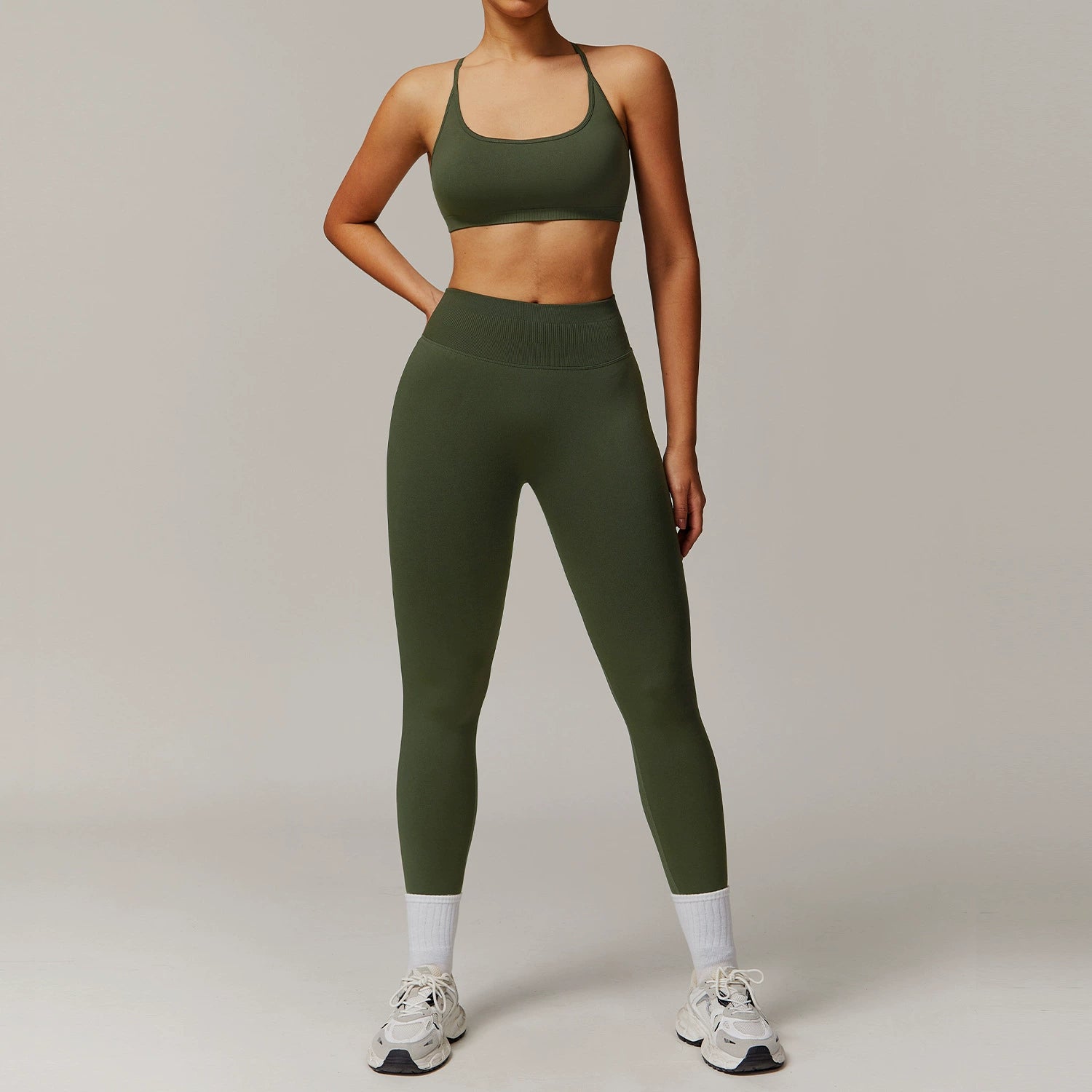 Women's Seamless back yoga suit