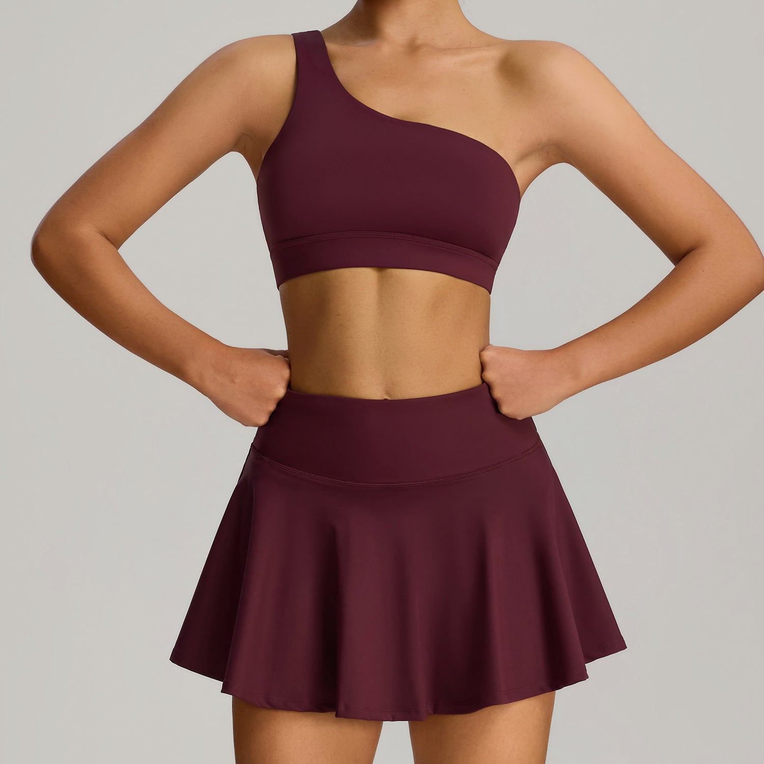 Women's New anti-exposure fitness yoga skirt set