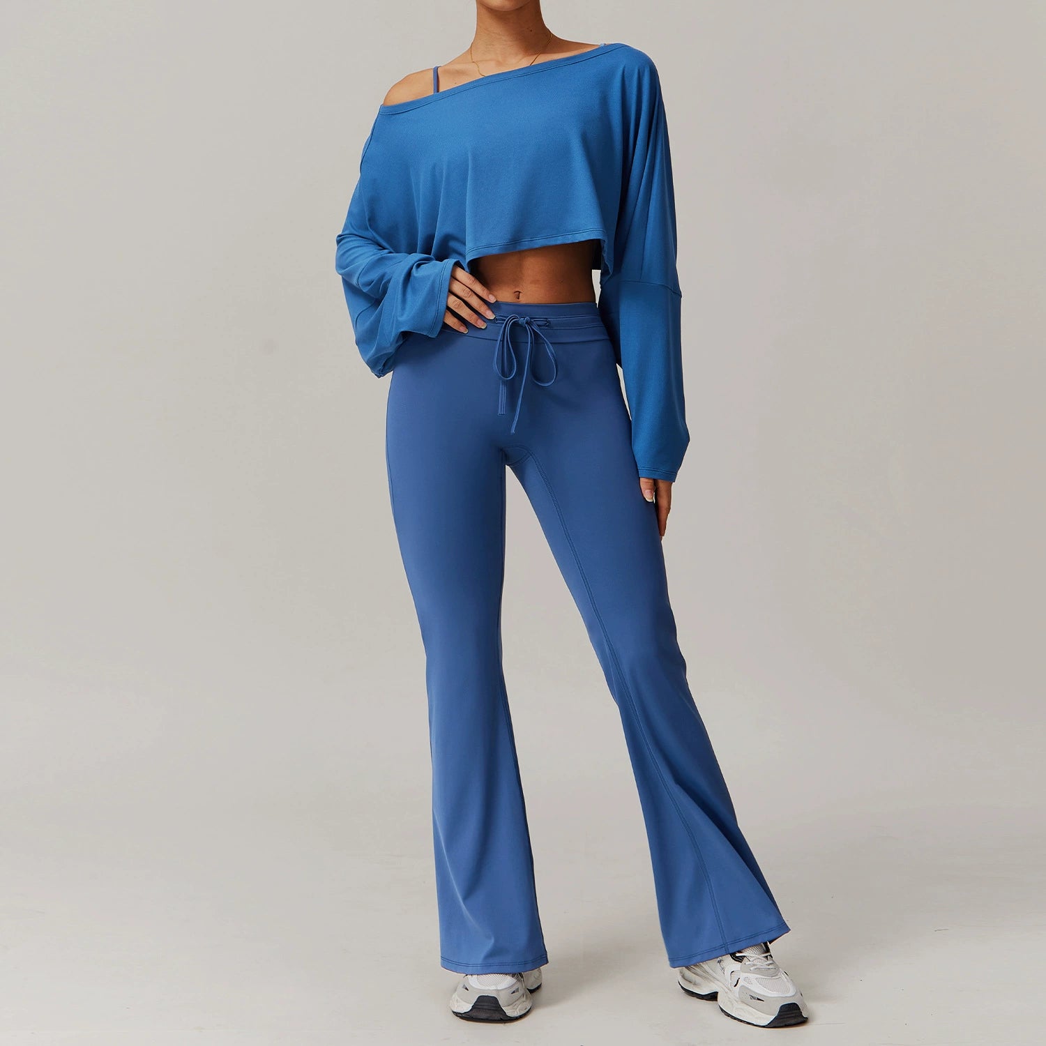 Women's one-shoulder long sleeve with pants casual suit